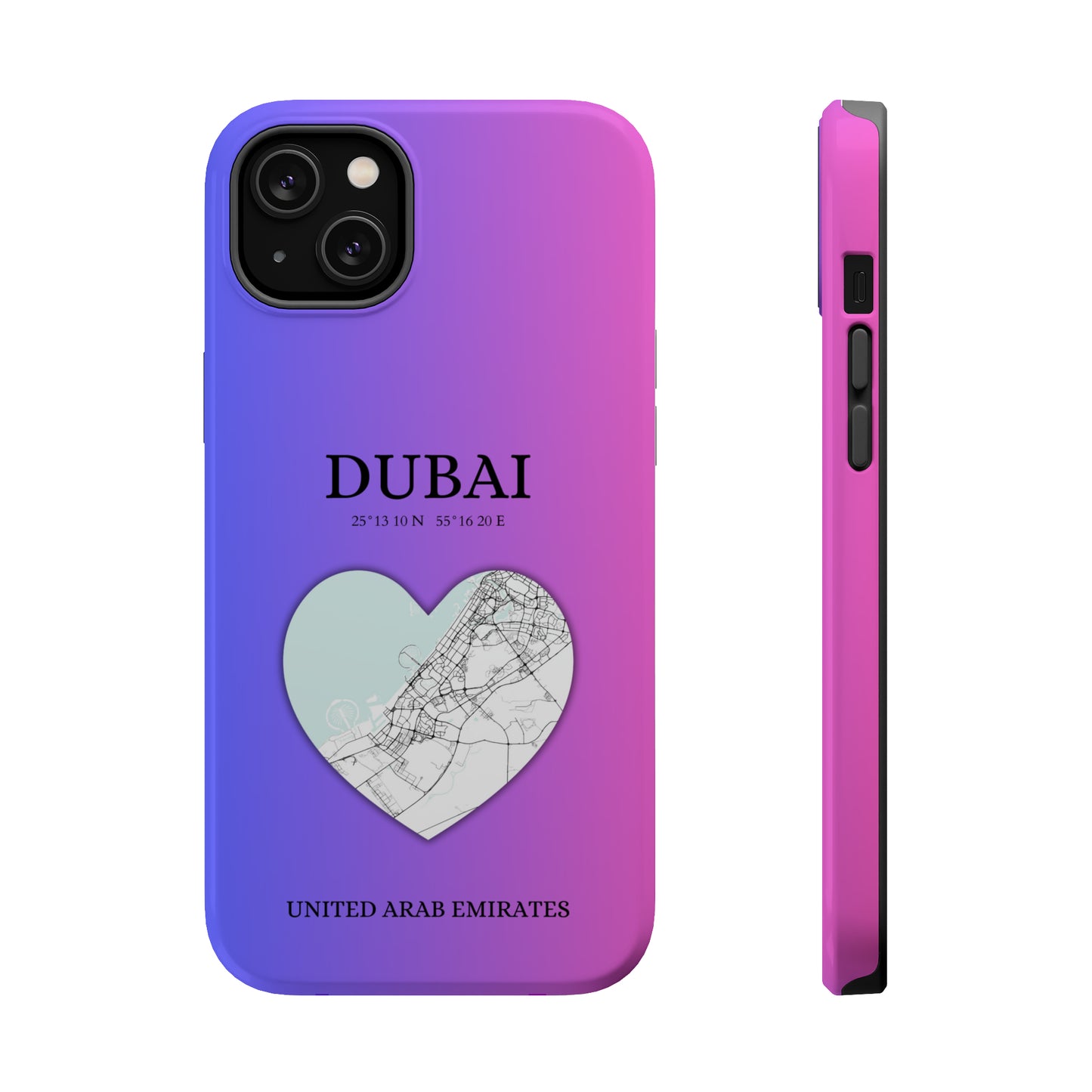 Dubai Heartbeat - Magenta (iPhone MagSafe Case)Elevate your iPhone's style with the Dubai Heartbeat White MagSafe Case, offering robust protection, MagSafe compatibility, and a choice of matte or glossy finish. PRimaGallery