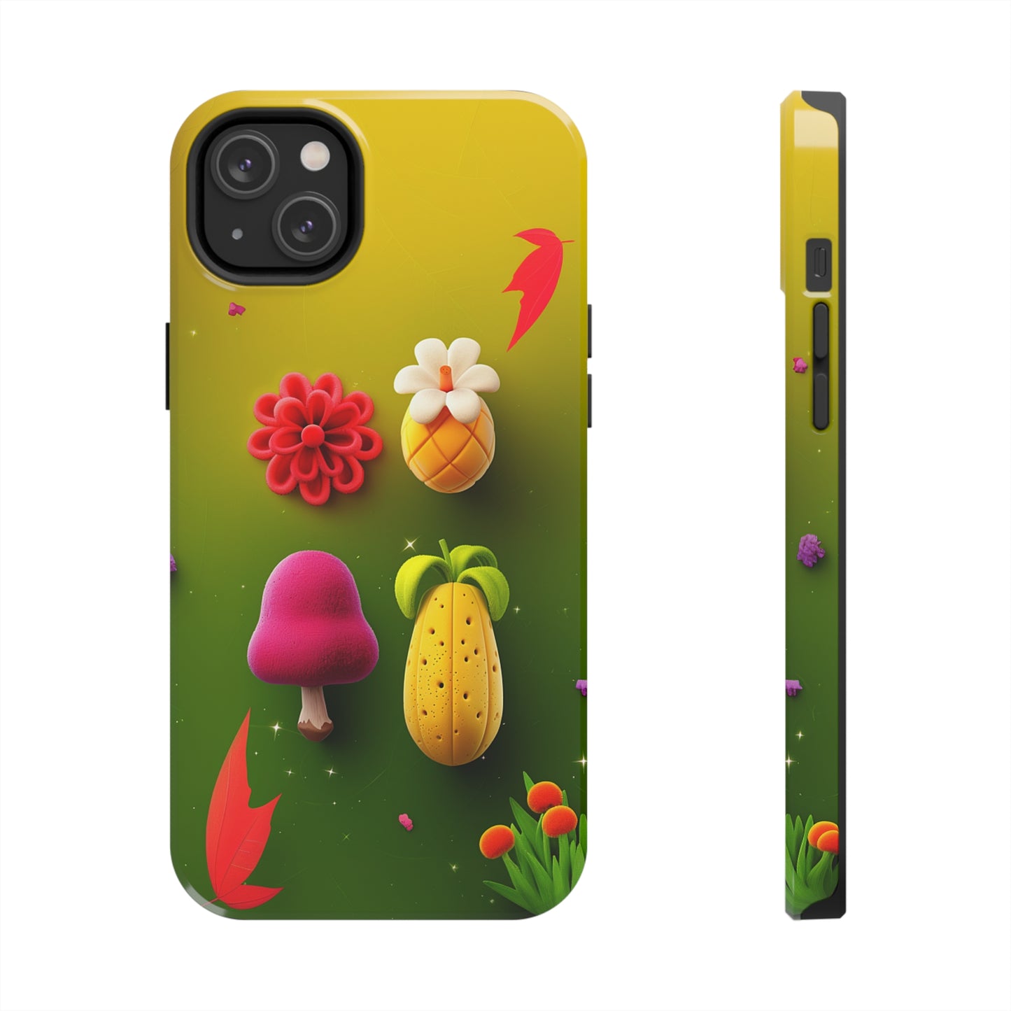 Whimsy Garden (iPhone Case 11-15)Secure your iPhone 11-15 with RIMA's durable case: Polycarbonate shell, rubber lining for shock absorption, and supports wireless chargingRimaGallery