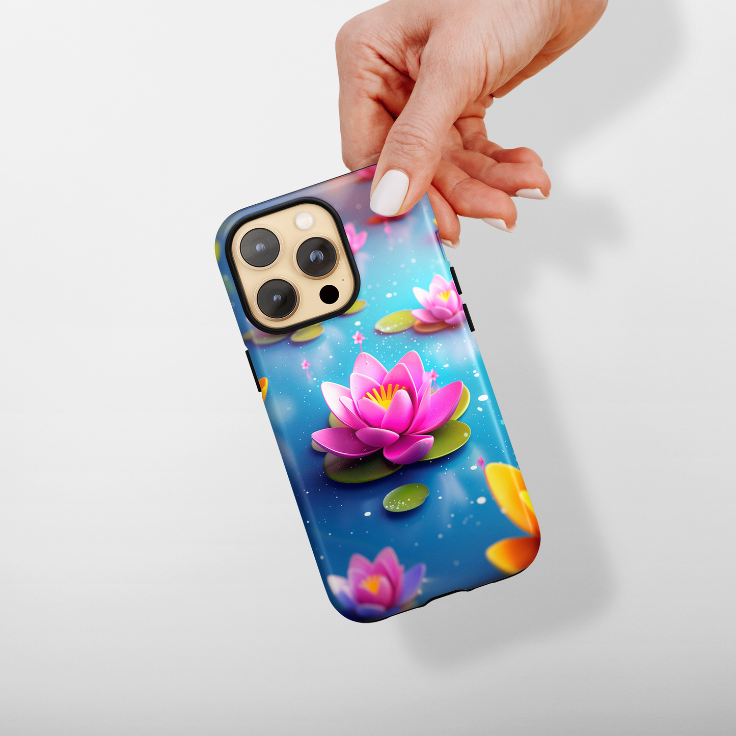 Lotus Lagoon (iPhone MagSafe Case)Discover elegance with our iPhone 13-15 MagSafe Case: Lightweight, USA-made, and compatible with all MagSafe accessories. Style meets protection. Rima Gallery presenRimaGallery
