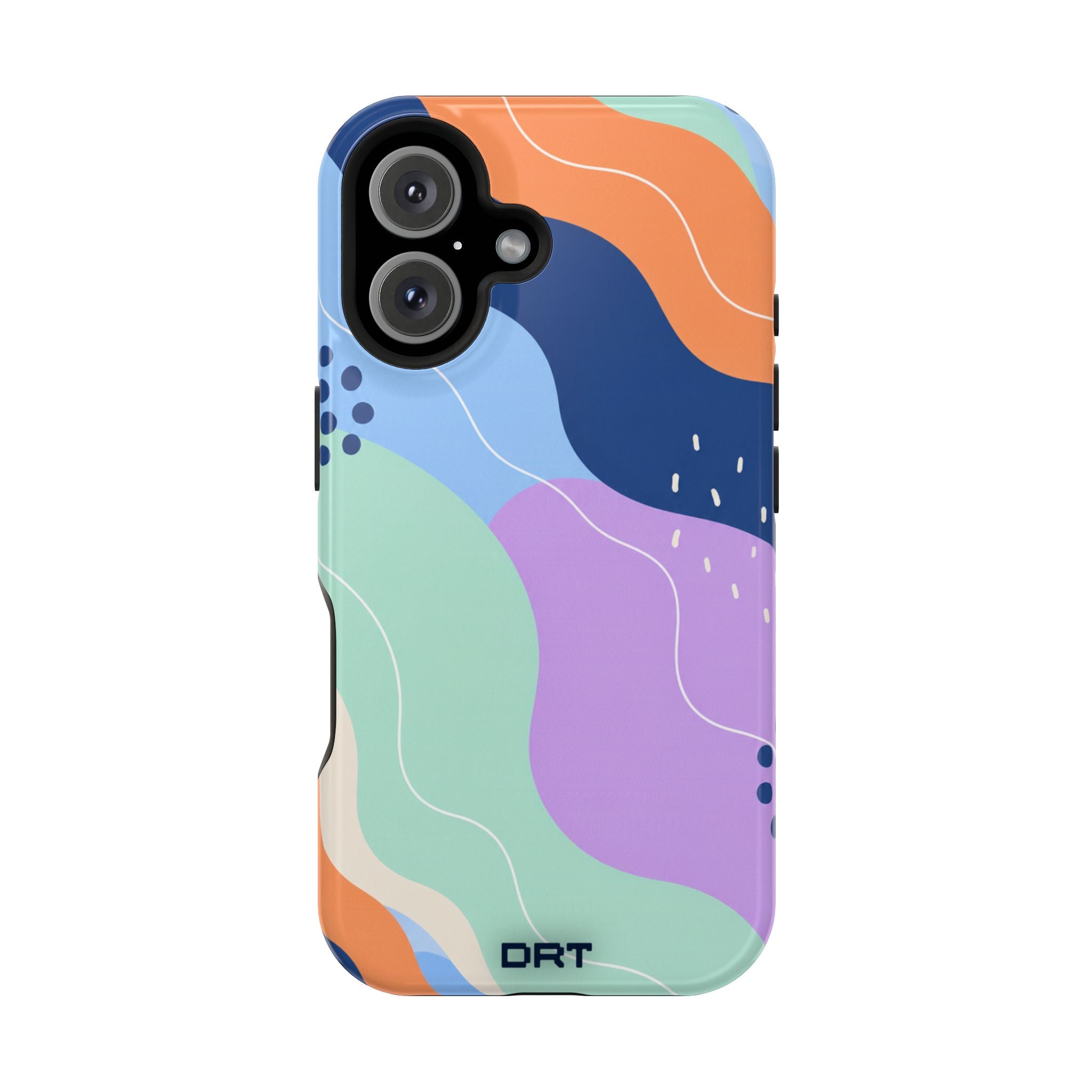 Abstract Colorwave Magnetic Impact-Resistant Phone Case