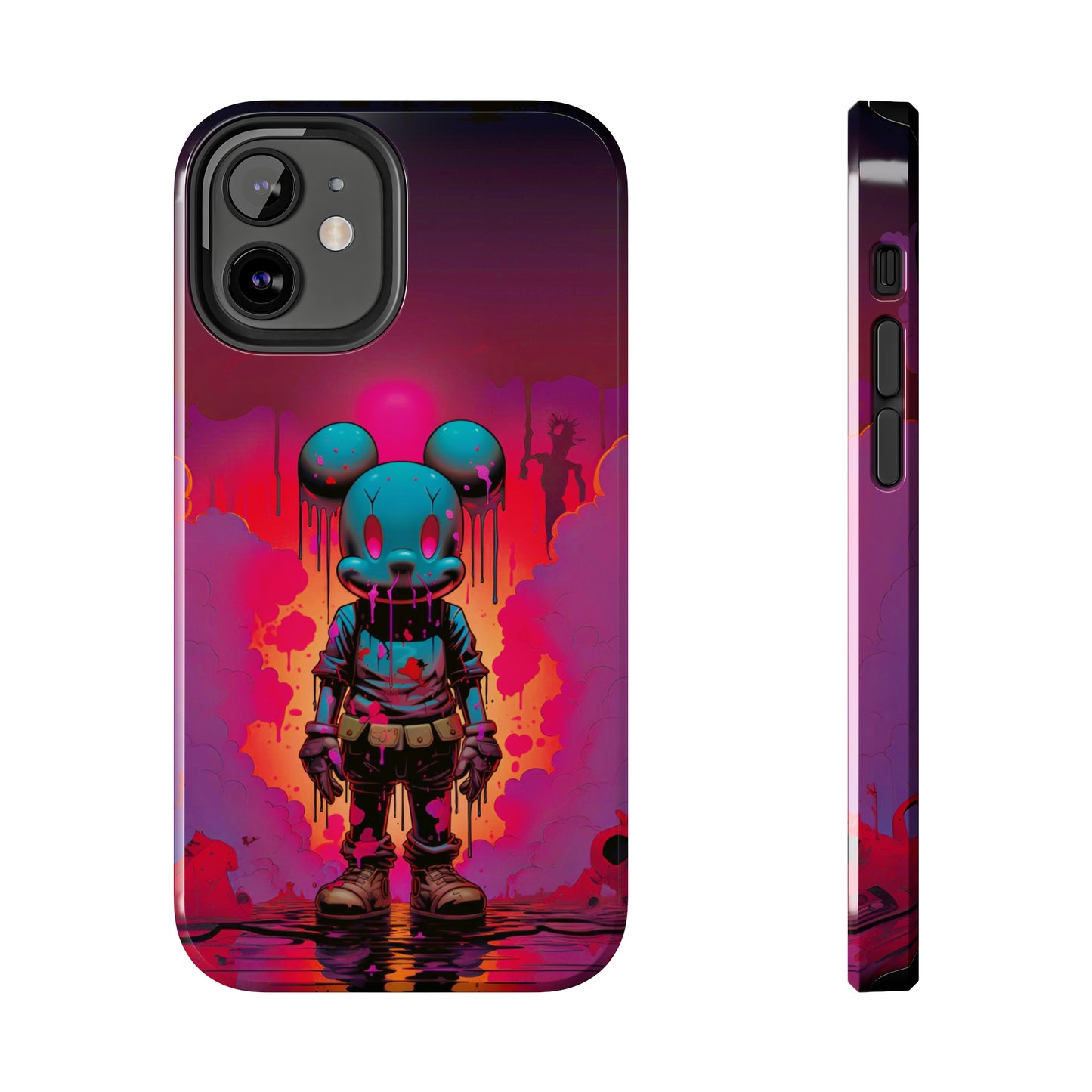 Sunset Whiskers Mousey Adventure (iPhone Case 11-15)Cuteness Overload at Twilight 🌅🐭: Add a sprinkle of whimsy to your day with our "Sunset Whiskers" phone case! An endearing mouse cartoon character, painted with thRimaGallery