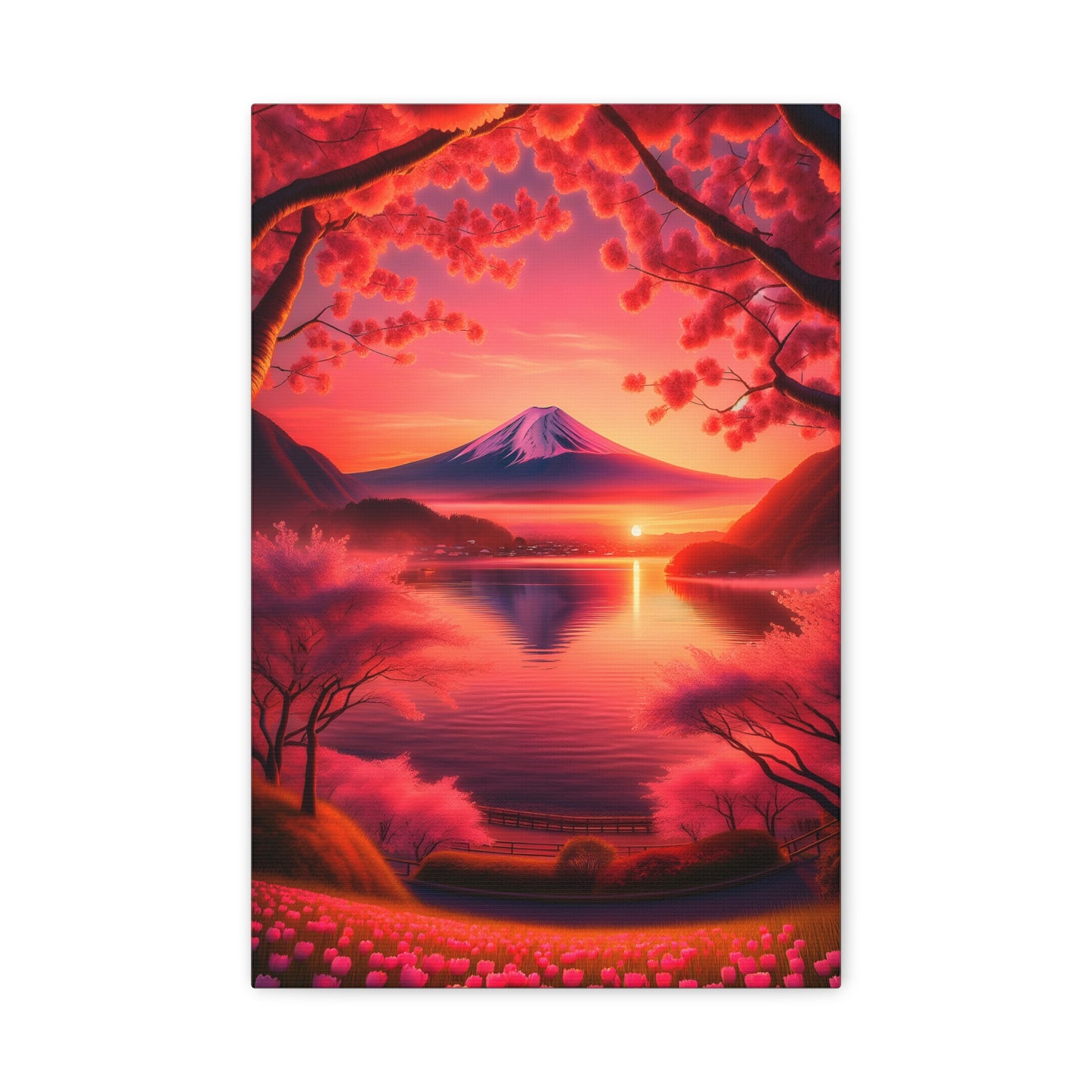 Crimson Fuji Dawn (Canvas)Crimson Fuji Dawn (Canvas  Matte finish, stretched, with a depth of 1.25 inches)
RimaGallery canvases - ethically produced art to elevate your space. Sustainably souRimaGallery