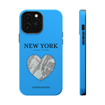 Add a touch of New York to your iPhone with the Sky Blue Heartbeat MagSafe Case, offering durable protection, seamless MagSafe compatibility, and a choice between ma-York Heartbeat - Sky Blue (iPhone MagSafe Case)