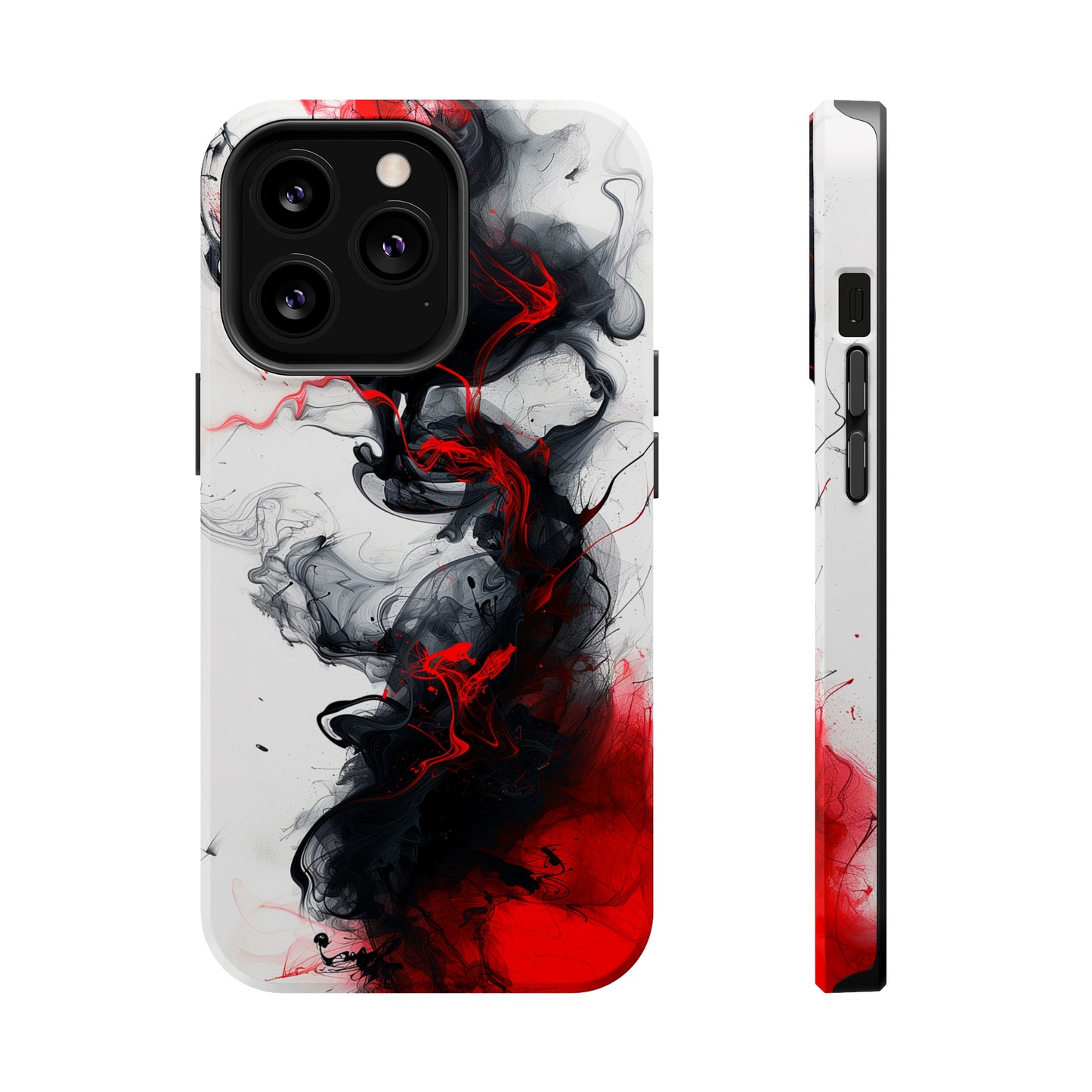 Scarlet Shadows (iPhone MagSafe Case)Rima Gallery presents the exclusive Psychedelic Flow MagSafe Durable Case For iphone 13, 14, 15, Pro, Max. Discover elegance with our iPhone 13-15 MagSafe Case: LighRimaGallery