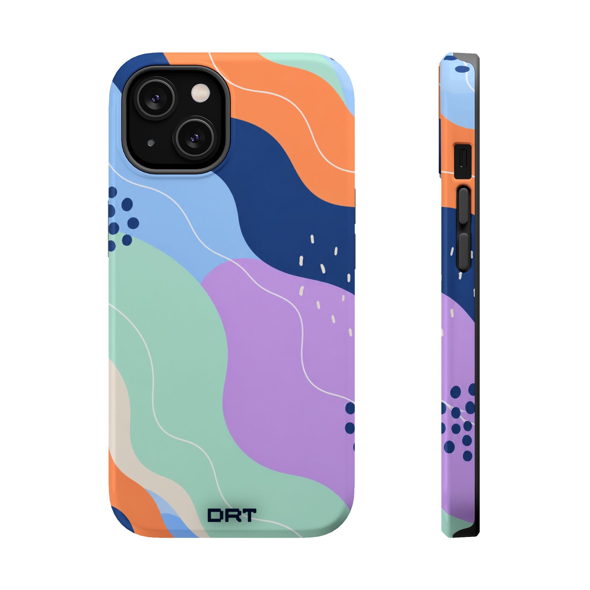 Abstract Colorwave Magnetic Impact-Resistant Phone Case