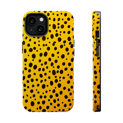 Dotted Delight - Yellow (iPhone MagSafe Case)Elevate your iPhone's style with a yellow surface with scattered dark dots and a MagSafe Case, offering robust protection, MagSafe compatibility, and a choice of matRimaGallery