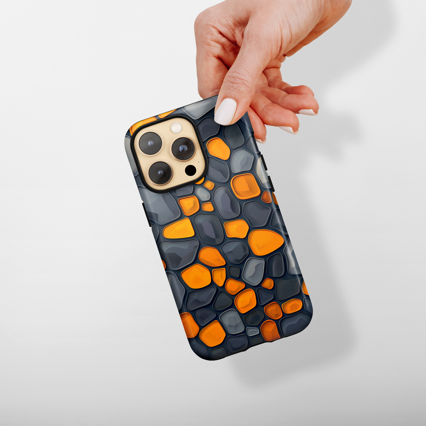 Amber Mosaic (iPhone Case 11-15)Enhance your iPhone 11-15 with RIMA's Tough Case: Sleek design, double-layer protection, and wireless charging friendly. Perfect for the urban lifestyle.RimaGallery