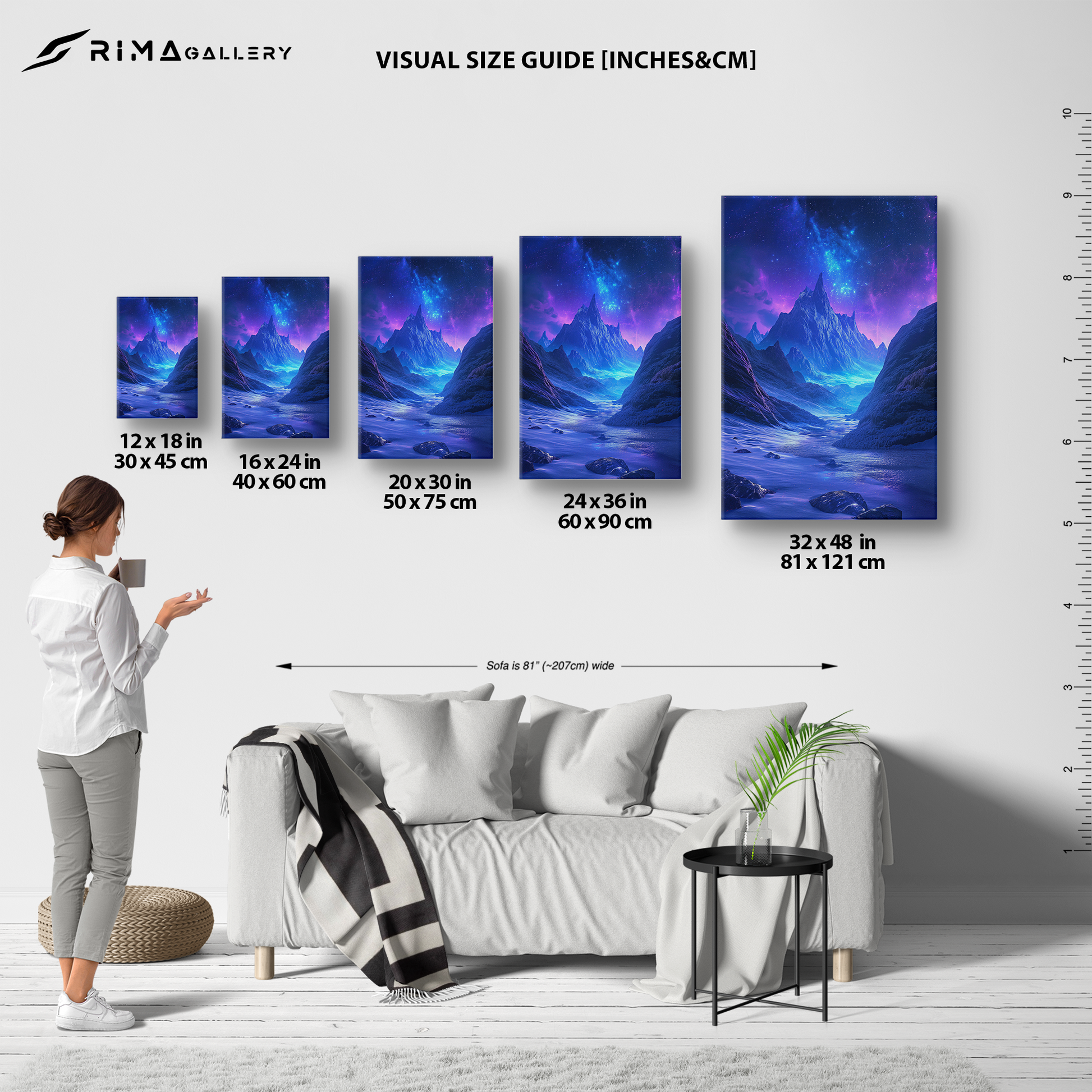 Starry Summit (Canvas)Experience the fusion of art and ethics with RimaGallery's eco-friendly canvases. Stunning visuals, diverse sizes, and sustainable materials. Transform your space noRimaGallery