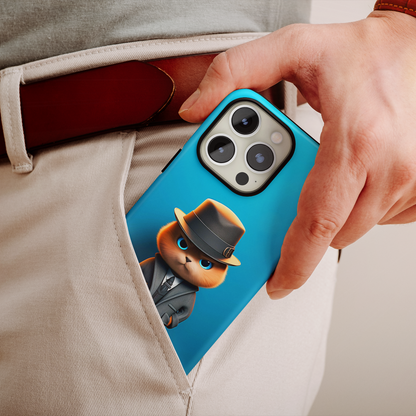 Detective Cat (iPhone Case 11-15)RIMA Tough Phone Case: Your iPhone's Perfect Armor! Tailored for iPhone 11-15, offering elegant design and robust protection. Embrace the fusion of technology and suRimaGallery