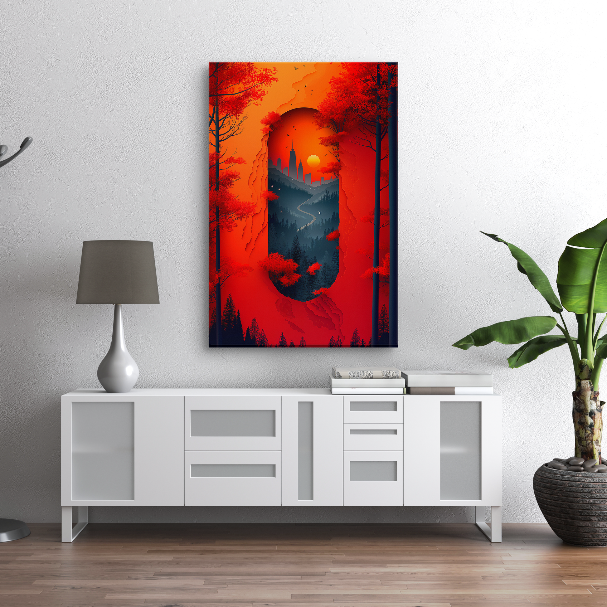 Red Leafy Cityscape (Canvas)Upgrade your tech with the latest gadgets. Shop now for innovative products designed to enhance your digital lifestyle. Fast shipping!RimaGallery