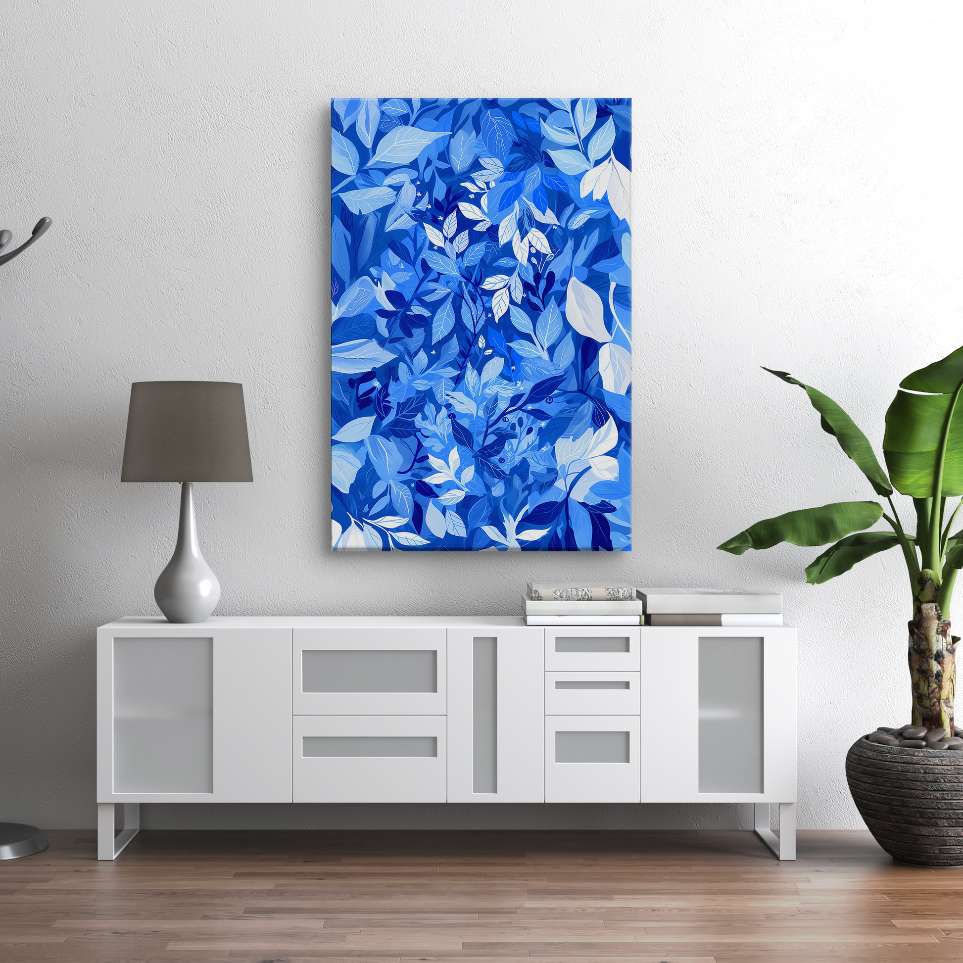 Azure Foliage (Canvas)A drift car journey through a Abstract blue-toned foliage for a tranquil canvas art piece.Shop now for innovative products designed to enhance your digital lifestyleRimaGallery