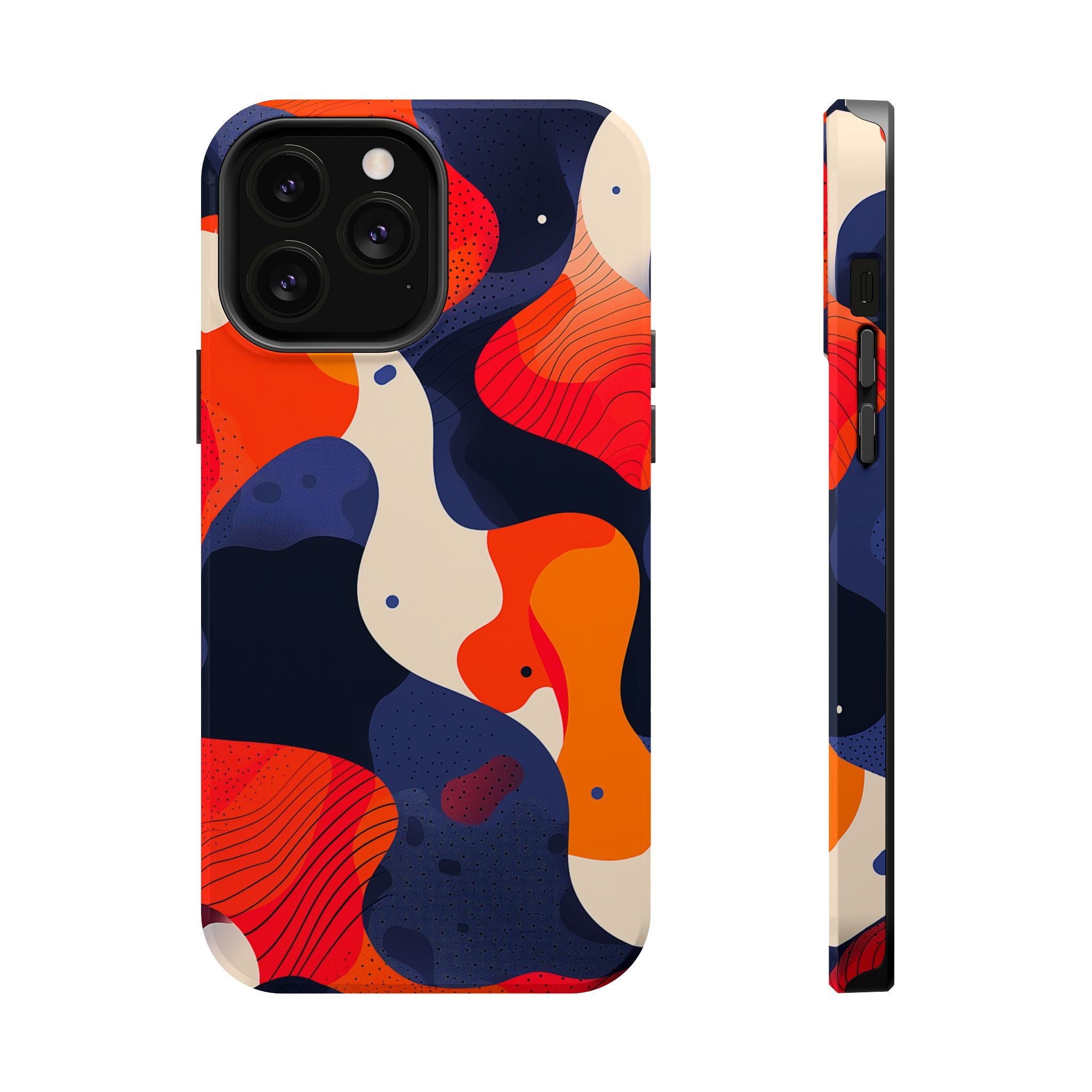 Abstract Colorwave Magnetic Phone Case — Impact-Resistant Protective Cover