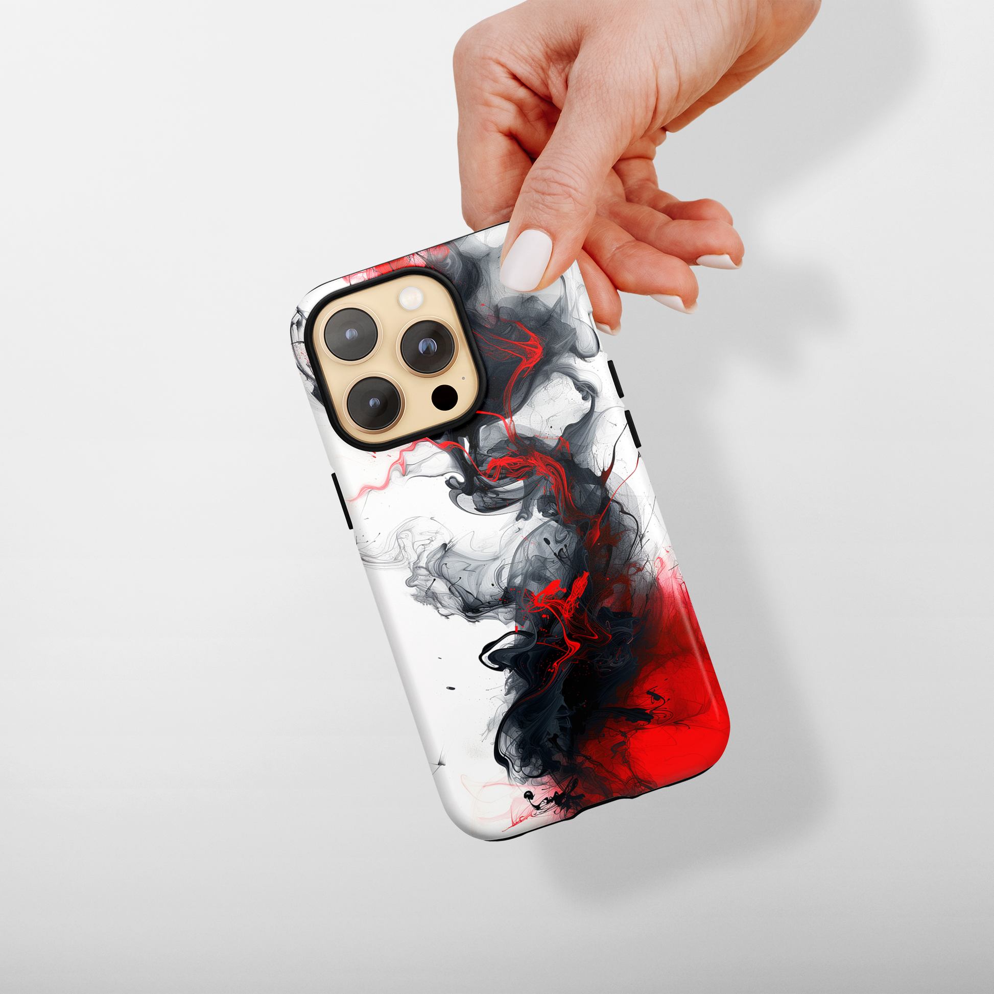 Scarlet Shadows (iPhone MagSafe Case)Rima Gallery presents the exclusive Psychedelic Flow MagSafe Durable Case For iphone 13, 14, 15, Pro, Max. Discover elegance with our iPhone 13-15 MagSafe Case: LighRimaGallery