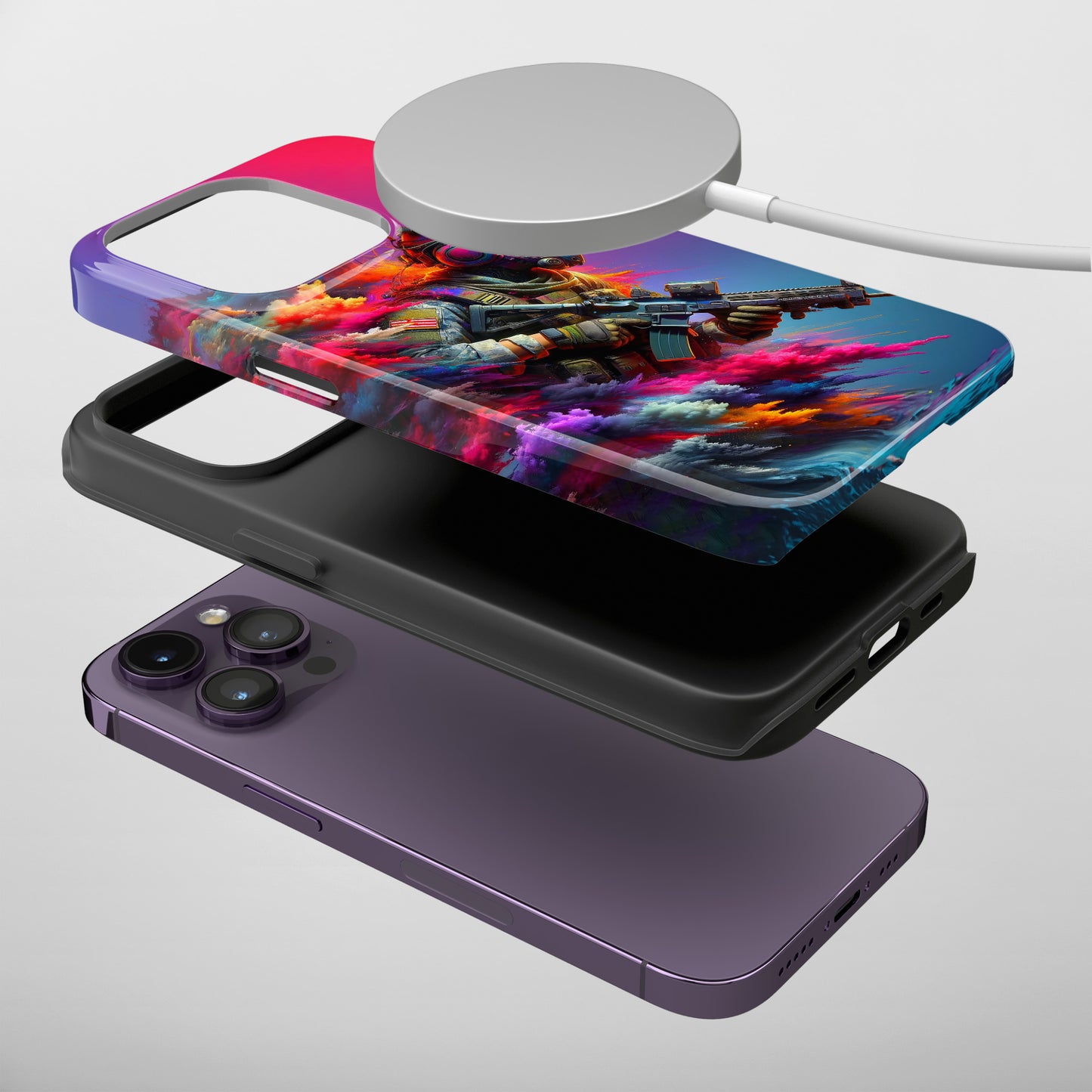 Spectral Sentinel (iPhone MagSafe Case)Spectral Sentinel MagSafe Durable Case: Style Meets Protection 📱✨
Upgrade your device with Rima Gallery's Spectral Sentinel MagSafe Durable Case. This case isn’t juRimaGallery