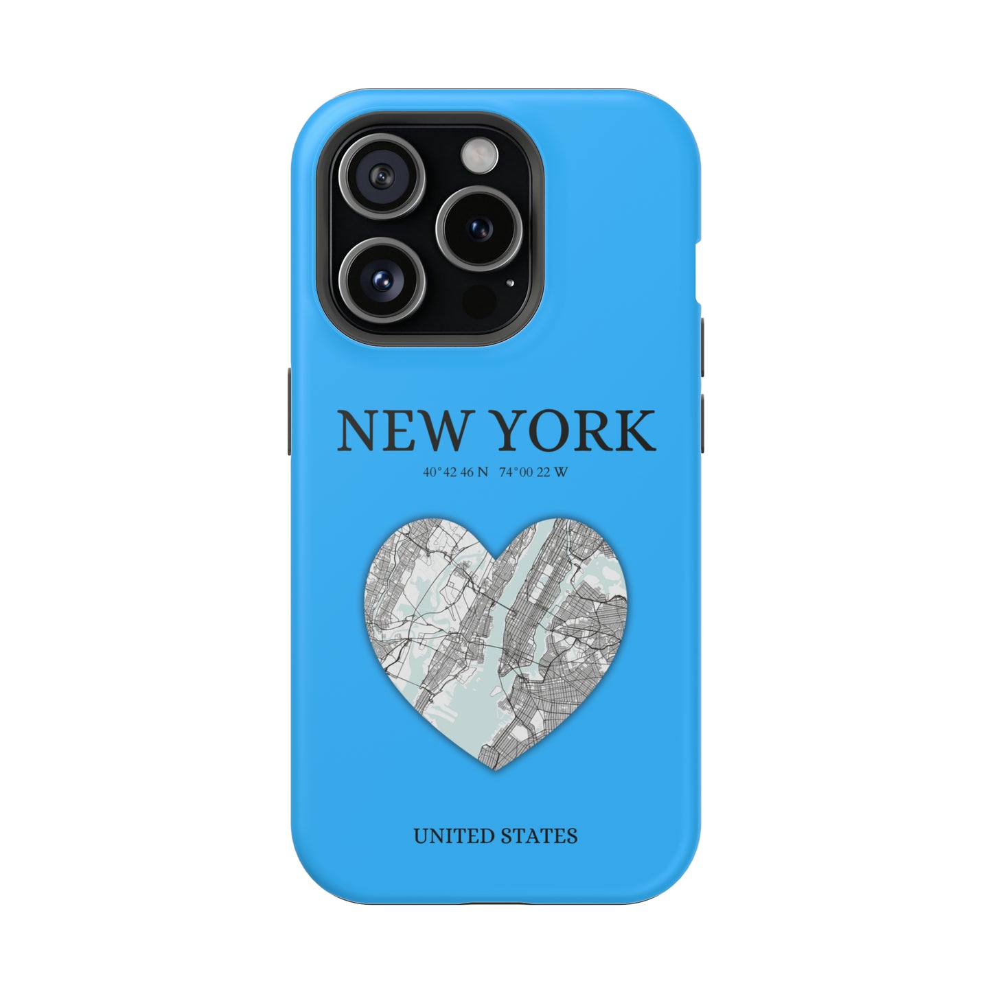 Add a touch of New York to your iPhone with the Sky Blue Heartbeat MagSafe Case, offering durable protection, seamless MagSafe compatibility, and a choice between ma-York Heartbeat - Sky Blue (iPhone MagSafe Case)