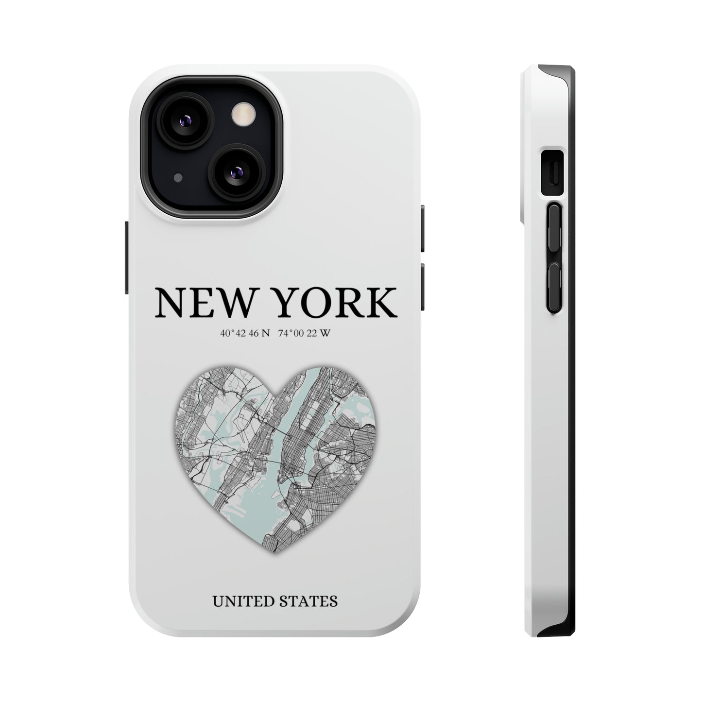 Elevate your iPhone's style with the Dubai Heartbeat White MagSafe Case, offering robust protection, MagSafe compatibility, and a choice of matte or glossy finish. P-York Heartbeat - White (iPhone MagSafe Case)