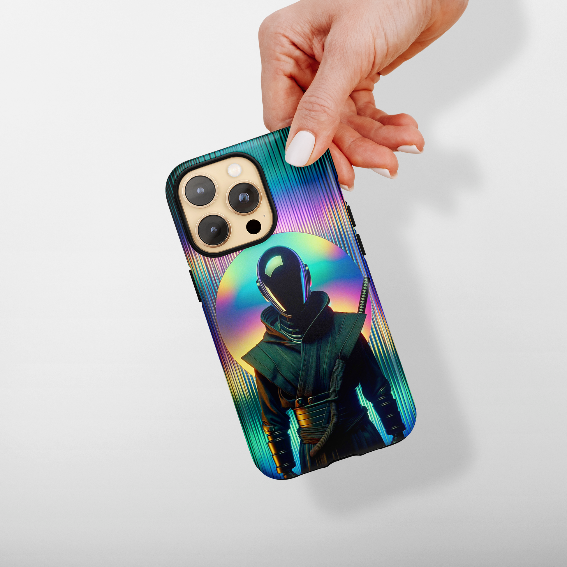 Vibrant Void Wanderer (iPhone Case 11-15)RIMA Tough Phone Case for iPhone 11-15: Where Style Meets Durability. Featuring a sleek design with MagSafe compatibility, this case offers unmatched protection and RimaGallery