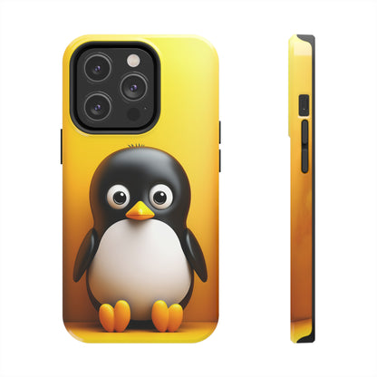 Cute penguin (iPhone Case 11-15)RIMA Tough Phone Case for iPhone 11, 12, 13, 14, &amp; 15 A cute cartoon penguin with Glossy Finish 📱✨
 
Ultimate Protection in Stylish Design 🌟:  
 
Welcome to RIRimaGallery