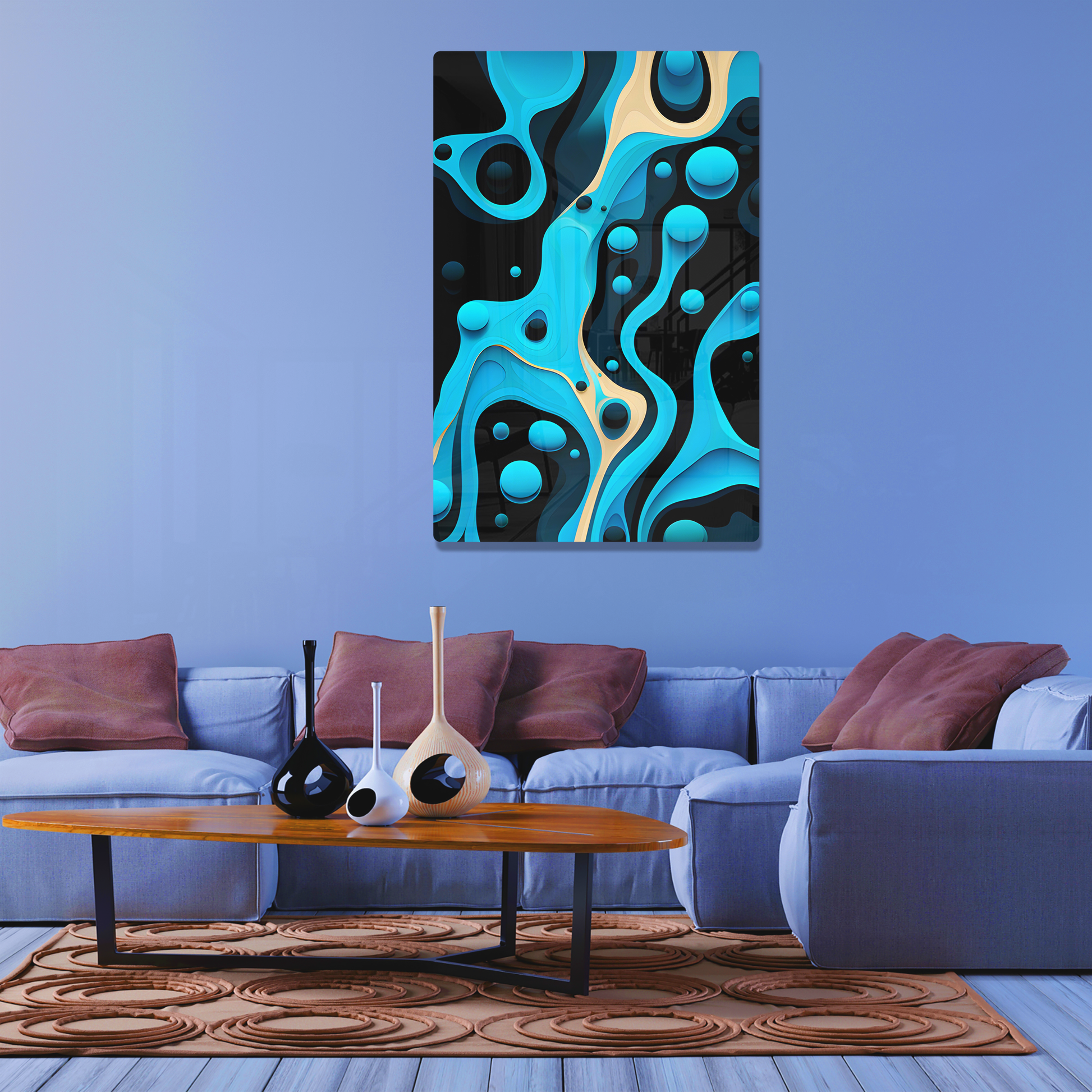 Flowing Shapes Harmony (Acrylic)Flowing Shapes Harmony Acrylic Wall Art with a Glass-Like Finish that Will Take Your Breath Away.Elevate Any Ambiance with Stellar Eye Acrylic Print🌟:Discover the bRimaGallery
