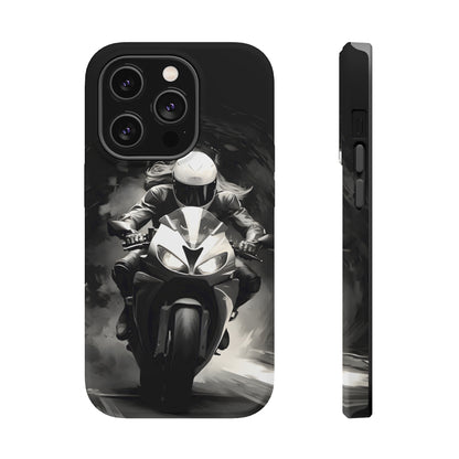 Female Night Biking (iPhone MagSafe Case)Female Night Biking MagSafe Durable Case: Style Meets Protection 📱✨
Upgrade your device with Rima Gallery's Female Night Biking MagSafe Durable Case. This case isn’RimaGallery