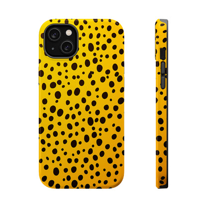 Dotted Delight - Yellow (iPhone MagSafe Case)Elevate your iPhone's style with a yellow surface with scattered dark dots and a MagSafe Case, offering robust protection, MagSafe compatibility, and a choice of matRimaGallery