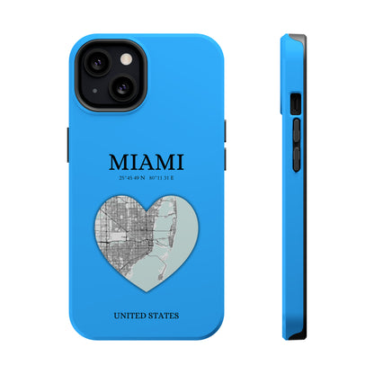 Miami Heartbeat - Sky Blue (iPhone MagSafe Case)Elevate your iPhone's style with the Miami Heartbeat Sky Blue MagSafe Case, offering robust protection, MagSafe compatibility, and a choice of matte or glossy finishRimaGallery