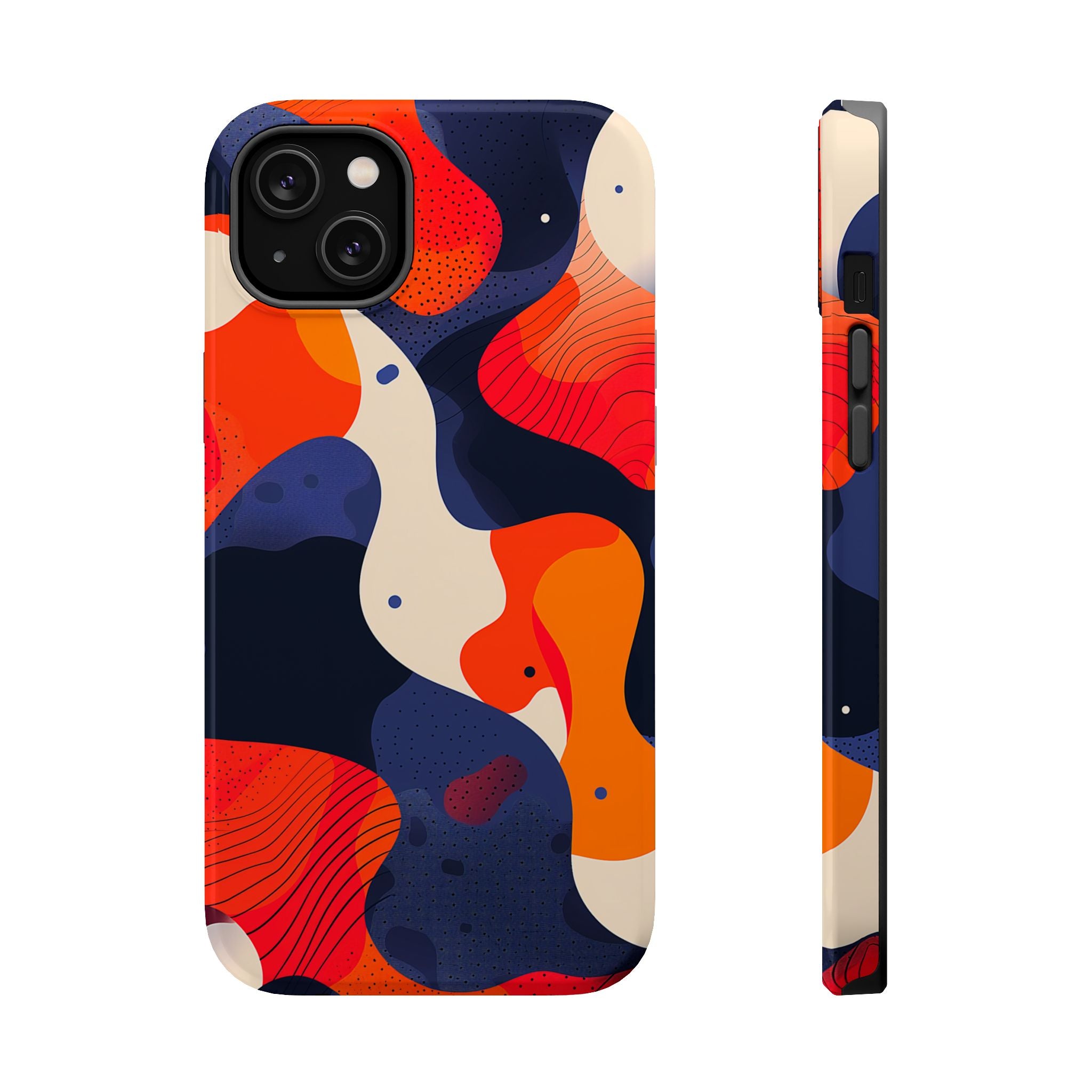 Abstract Colorwave Magnetic Phone Case — Impact-Resistant Protective Cover