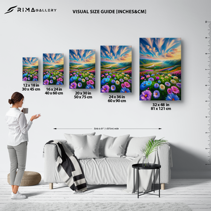 Blossom Valley Vista (Canvas)Blossom Valley Vista (Canvas  Matte finish, stretched, with a depth of 1.25 inches)
Elevate your space with RimaGallery's responsibly crafted canvases. Cotton/polyesRimaGallery
