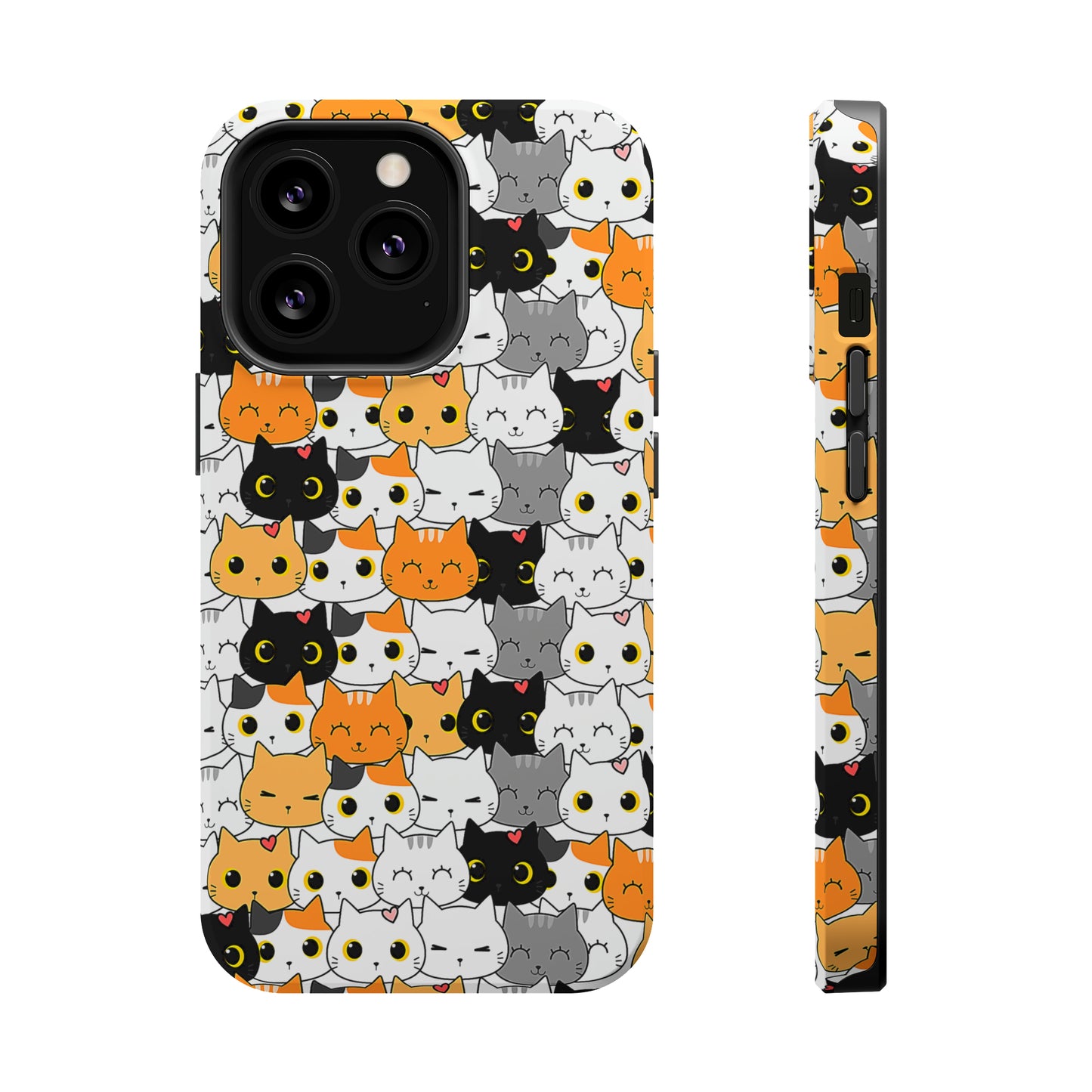 Kitten Kaleidoscope (iPhone MagSafe Case)Elevate your iPhone's style with Cute pattern of varied cartoon cats MagSafe Case, offering robust protection, MagSafe compatibility, and a choice of matte or glossyRimaGallery