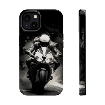 Female Night Biking (iPhone MagSafe Case)Female Night Biking MagSafe Durable Case: Style Meets Protection 📱✨
Upgrade your device with Rima Gallery's Female Night Biking MagSafe Durable Case. This case isn’RimaGallery