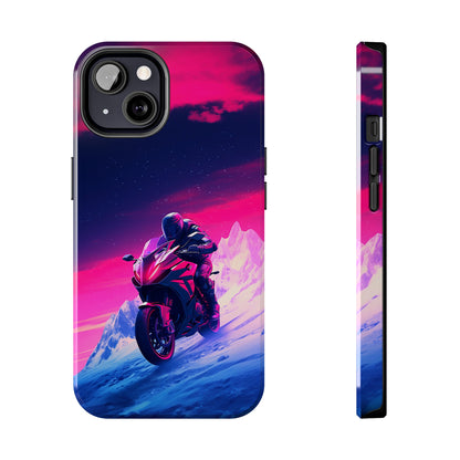 Twilight Rider (iPhone Case 11-15)Upgrade to RIMA: The Ultimate Eco-Friendly Case for iPhone 11-15. Combining style with sustainability, our cases feature chic, minimalist designs and top-tier protecRimaGallery