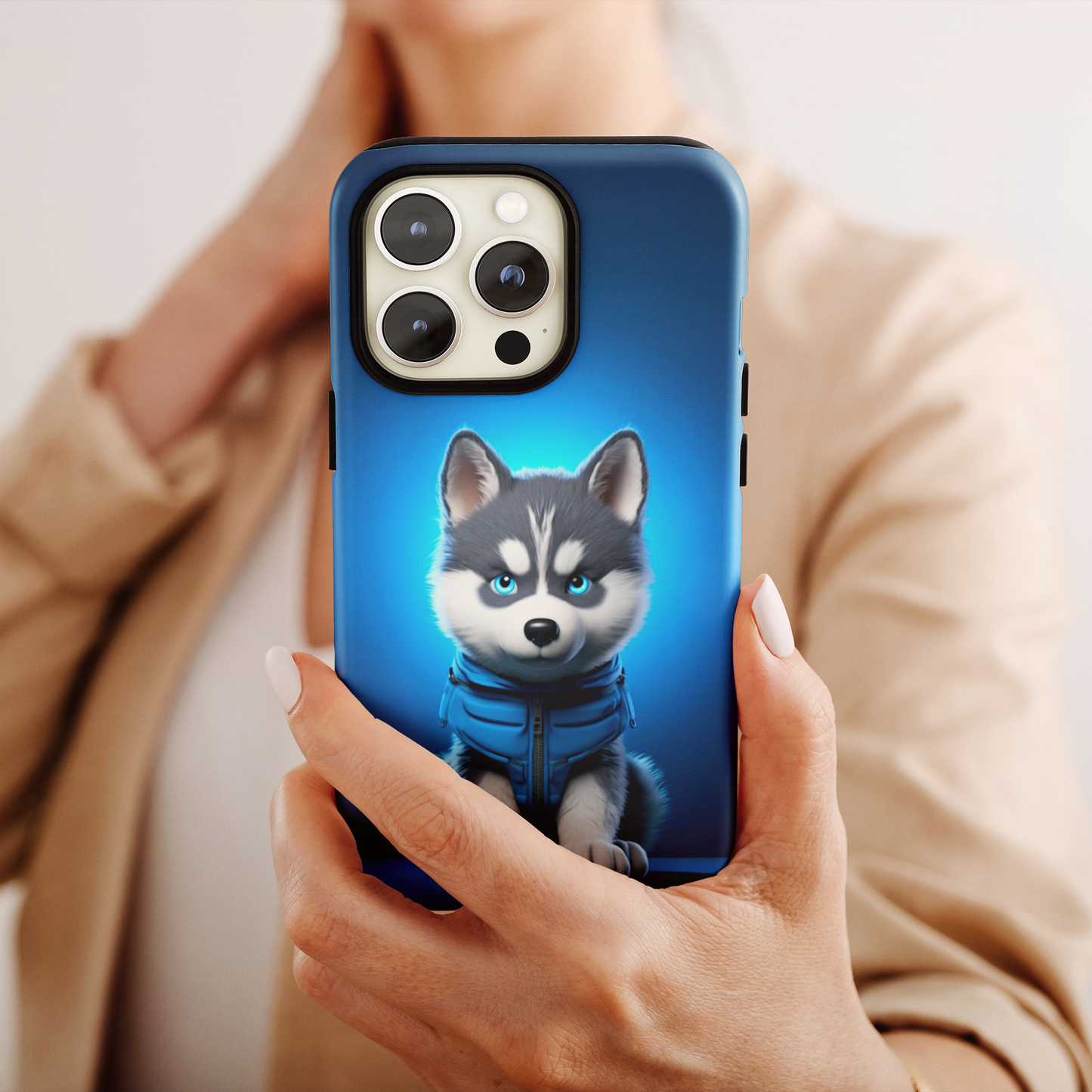 Blue Husky Charm (iPhone Case 11-15)Upgrade Your iPhone with RIMA's Tough Case: Combining sleek style and unmatched protection for iPhone 11-15 models. Durable, fashionable, and eco-friendly. Shop now RimaGallery
