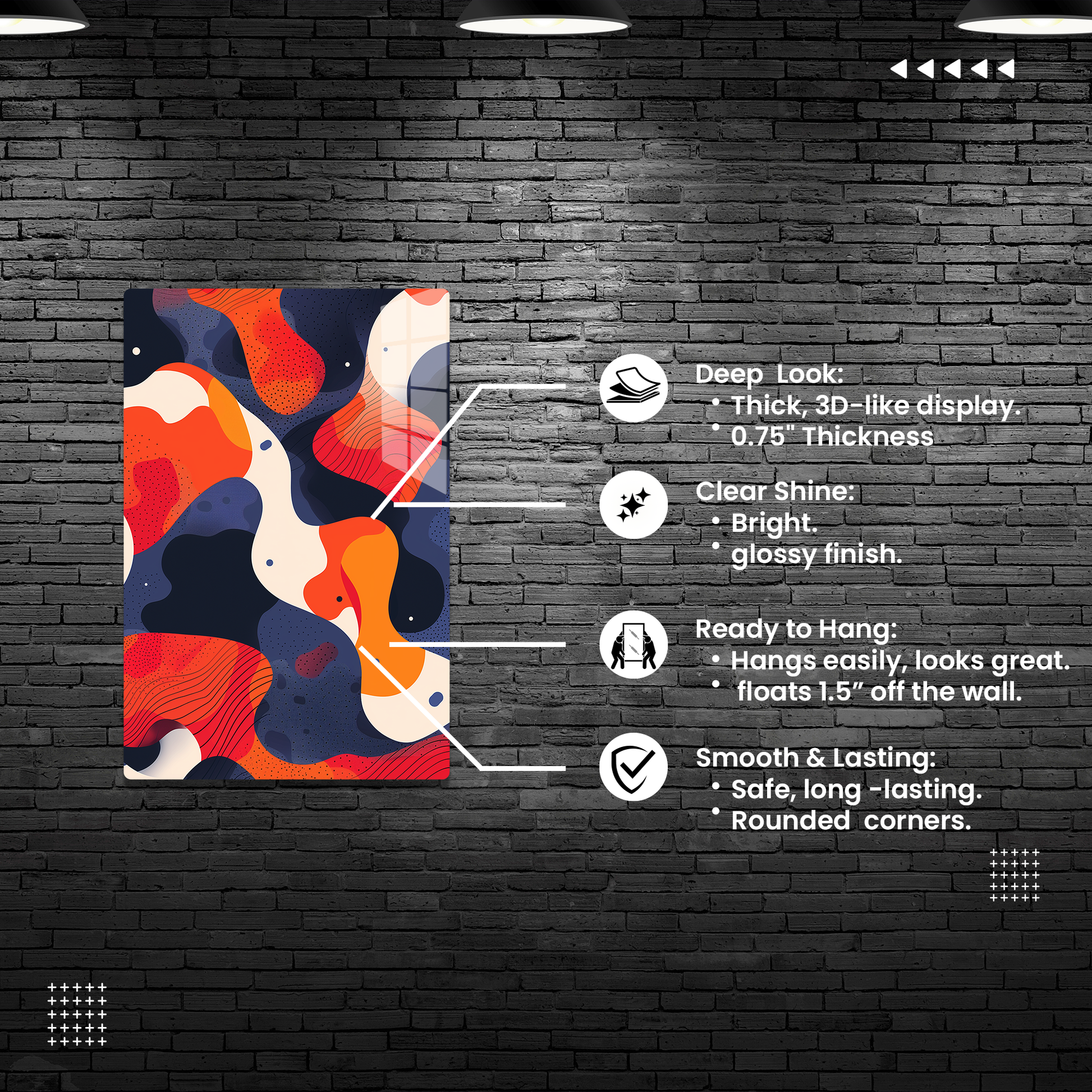 Colorflow Canvas (Acrylic)Step into the universe with abstract, flowing shapes in a bold color palette. Acrylic art from RimaGallery. Experience the cosmos in your home with vibrant, ethicallRimaGallery