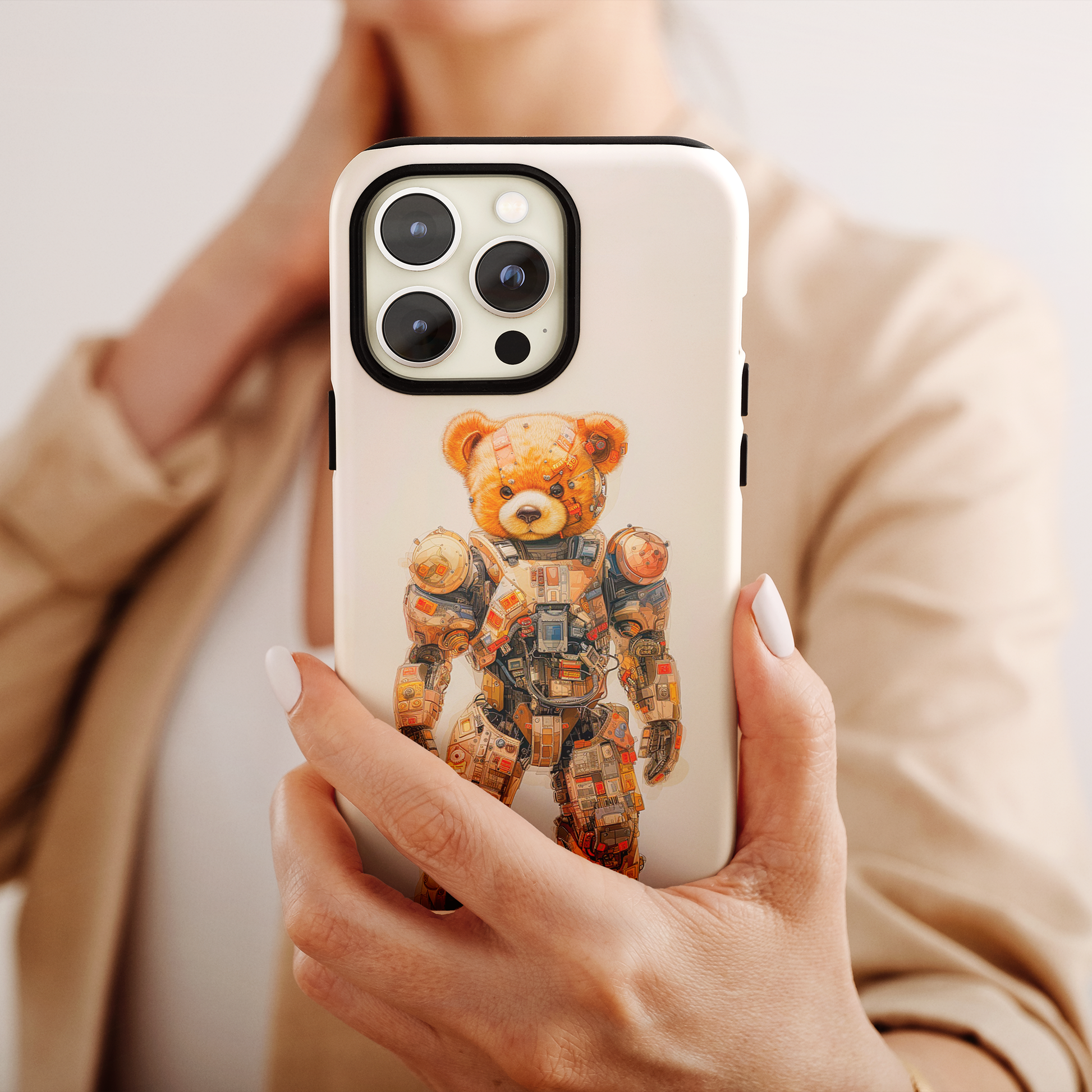 Teddy Mech (iPhone Case 11-15)Teddy Mech Transform your iPhone experience with RIMA's Tough Case - Premium style &amp; security for iPhone 11-15. Click to own the ultimate protection! 🛡️📲RimaGallery