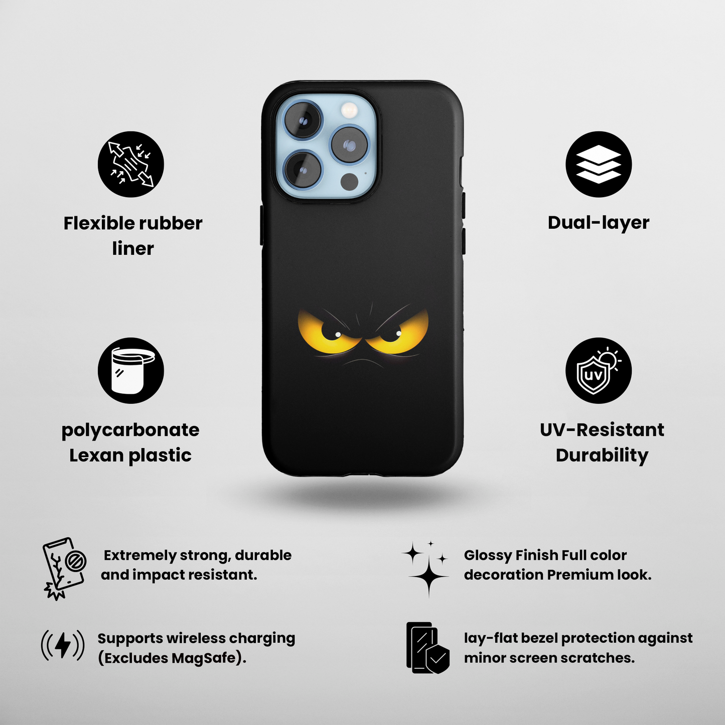 Neon Wrath (iPhone Case 11-15)RIMA Tough Phone Case: Unmatched Style &amp; Protection for iPhone 11, 12, 13, 14, &amp; 15 🛡️📱
Product Description:
Discover the RIMA Tough Phone Case, exclusivelRimaGallery