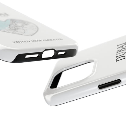Dubai Heartbeat - White (iPhone MagSafe Case)Celestial Drive Revolutionize your iPhone's look and feel with RIMA Tough Phone Case – ultimate protection meets elegant style for iPhone 11-15. Grab yours now! 🛡️?imaGallery