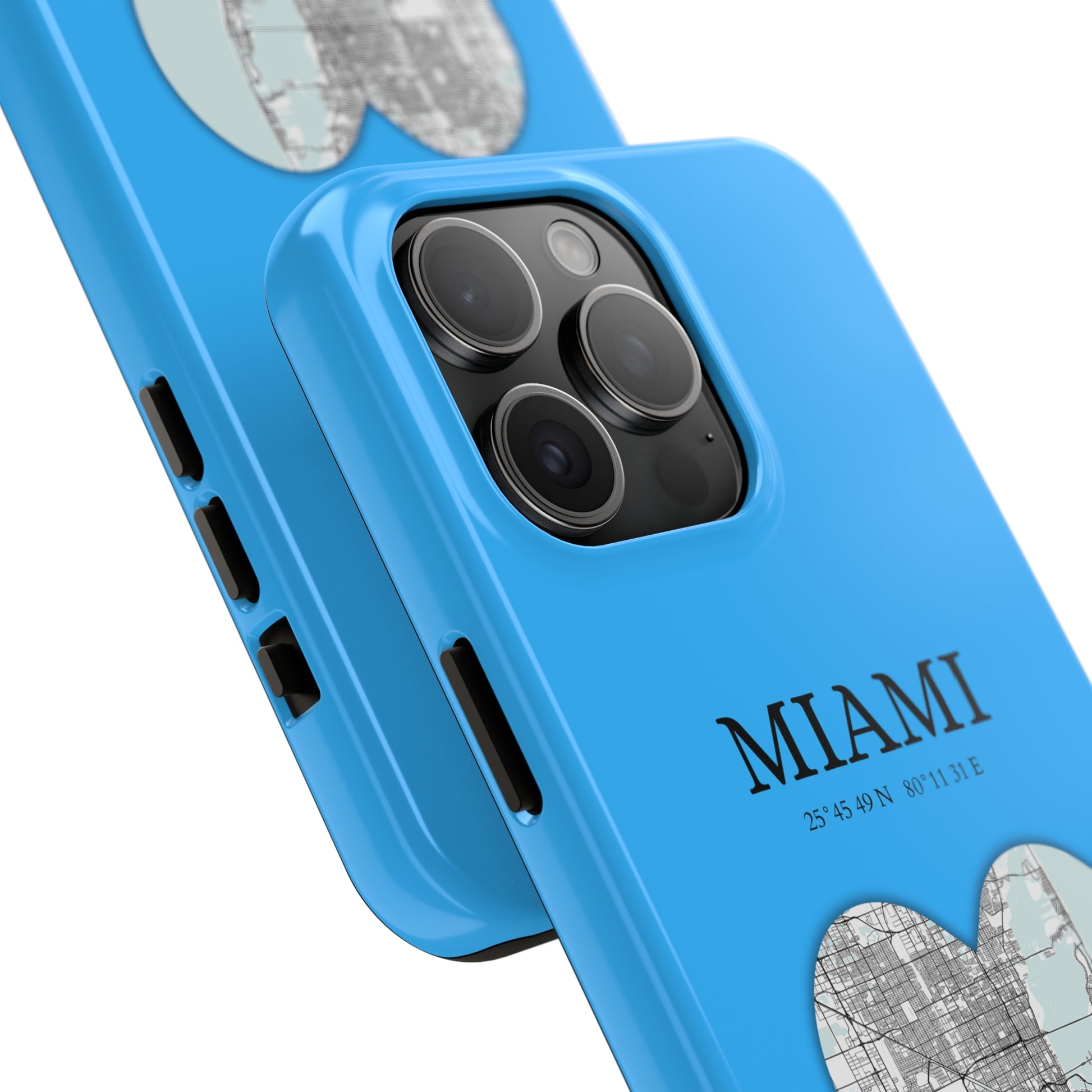 Miami Heartbeat - Sky Blue (iPhone Case 11-15)Capture the essence of Miami with RimaGallery's Heartbeat Sky Blue iPhone case, blending durable protection and unique design. Perfect for iPhone 11-15 models. Free RimaGallery