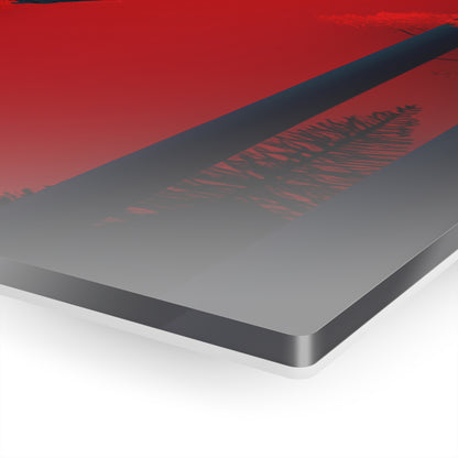 Red Leafy Cityscape (Acrylic)Step into the universe with Red forest and castle Acrylic art from RimaGallery. Experience the cosmos in your home with vibrant, ethically crafted art. Free shippingRimaGallery