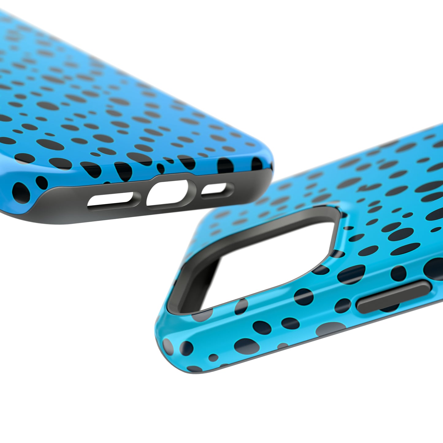 Dotted Delight - Sky Blue (iPhone Case 11-15)Elevate your iPhone's style with a Sky Blue surface with scattered dark dots and a tough case. Sleek, durable protection for models 11-15. Free US shipping.RimaGallery