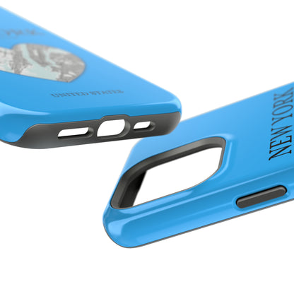 Add a touch of New York to your iPhone with the Sky Blue Heartbeat MagSafe Case, offering durable protection, seamless MagSafe compatibility, and a choice between ma-York Heartbeat - Sky Blue (iPhone MagSafe Case)