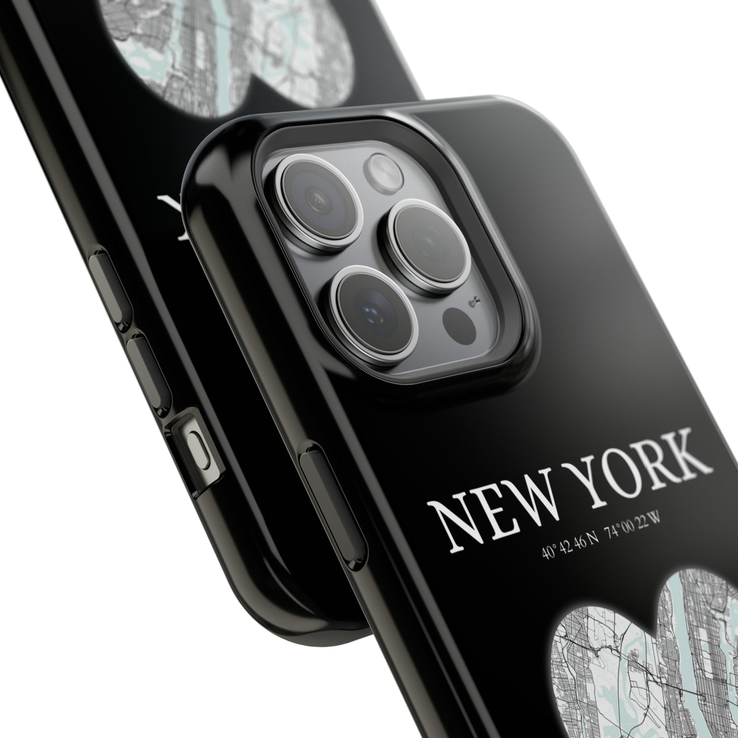 Elevate your iPhone's style with the New York Heartbeat Black MagSafe Case, offering robust protection, MagSafe compatibility, and a choice of matte or glossy finish-York Heartbeat - Black (iPhone MagSafe Case)