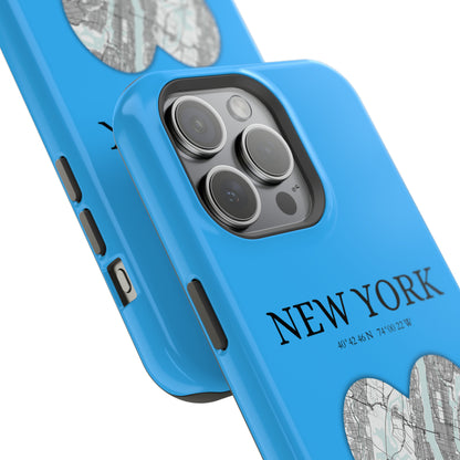 Add a touch of New York to your iPhone with the Sky Blue Heartbeat MagSafe Case, offering durable protection, seamless MagSafe compatibility, and a choice between ma-York Heartbeat - Sky Blue (iPhone MagSafe Case)