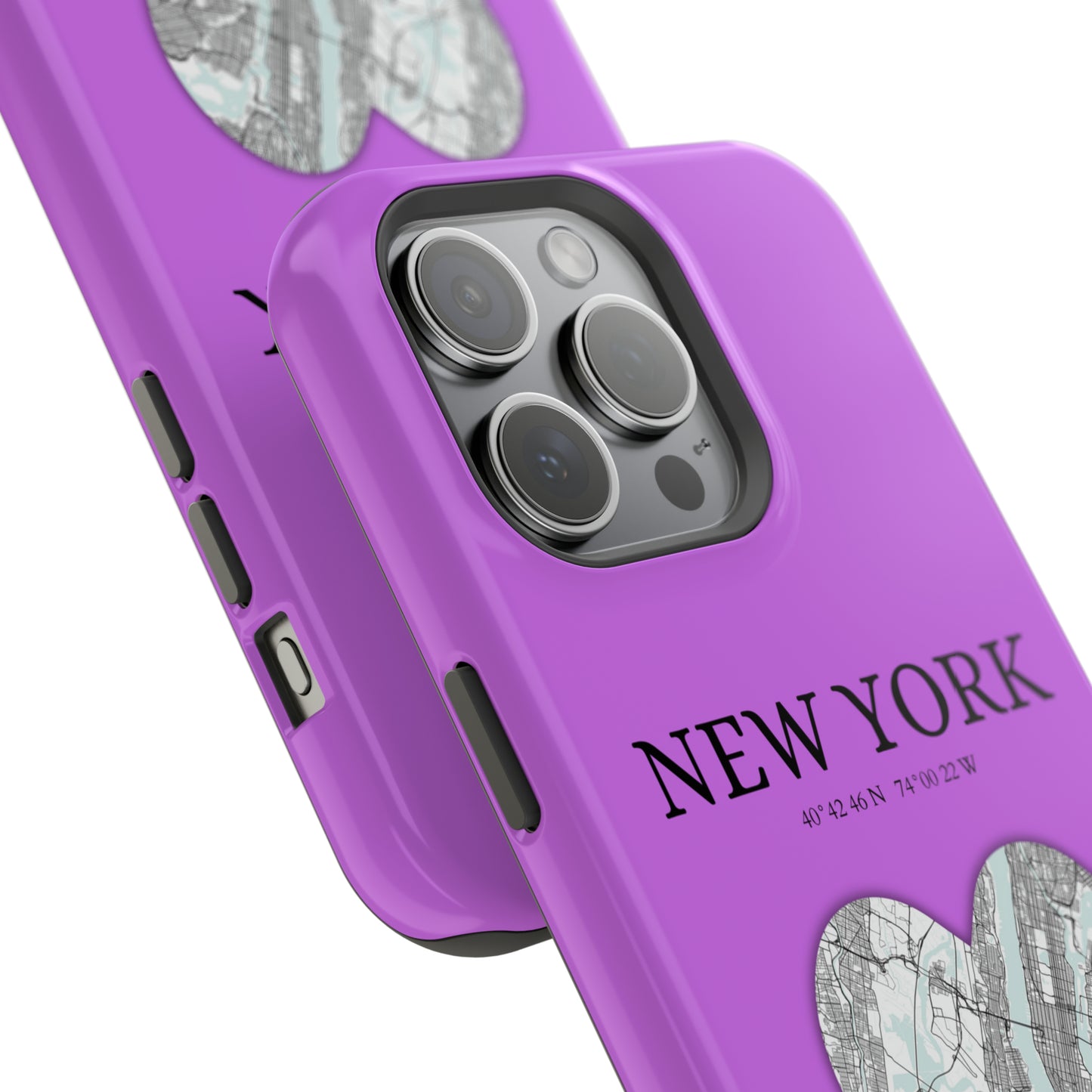 Add a touch of New York to your iPhone with the Purple Heartbeat MagSafe Case, offering durable protection, seamless MagSafe compatibility, and a choice between matt-York Heartbeat - Purple (iPhone MagSafe Case)