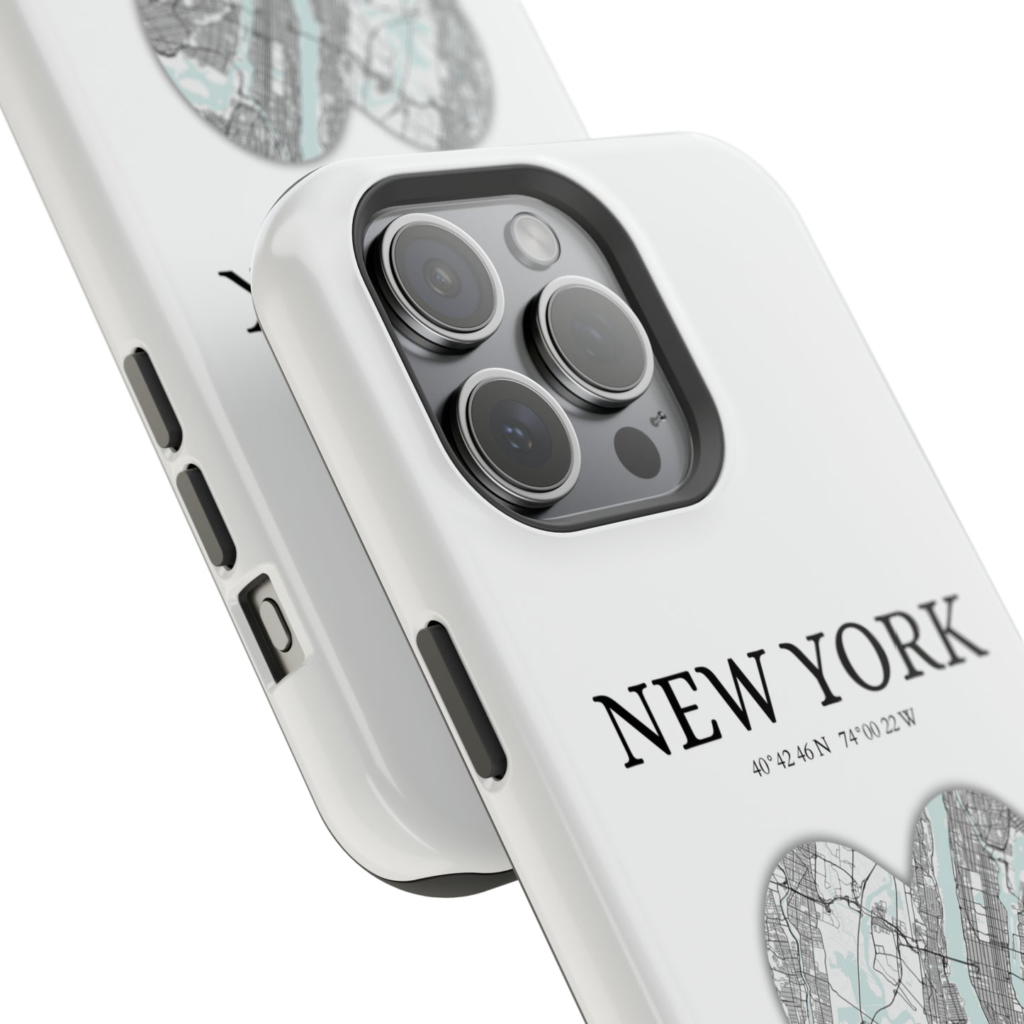 Elevate your iPhone's style with the Dubai Heartbeat White MagSafe Case, offering robust protection, MagSafe compatibility, and a choice of matte or glossy finish. P-York Heartbeat - White (iPhone MagSafe Case)