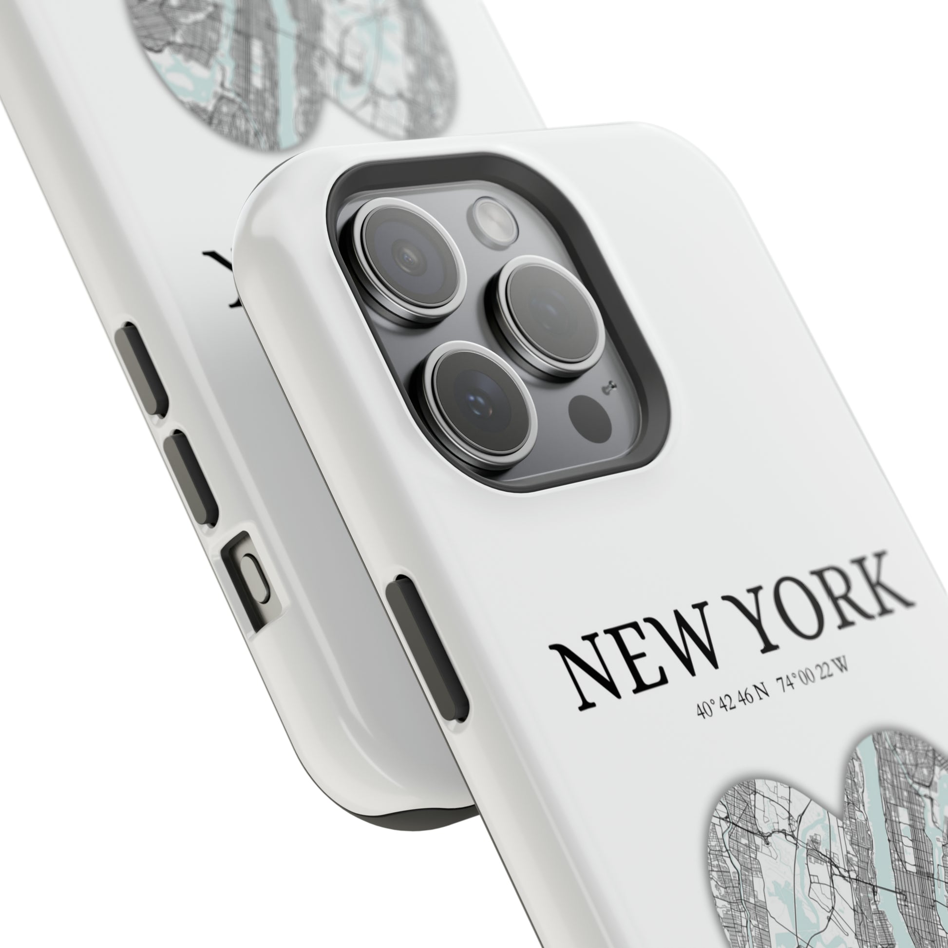 Elevate your iPhone's style with the Dubai Heartbeat White MagSafe Case, offering robust protection, MagSafe compatibility, and a choice of matte or glossy finish. P-York Heartbeat - White (iPhone MagSafe Case)