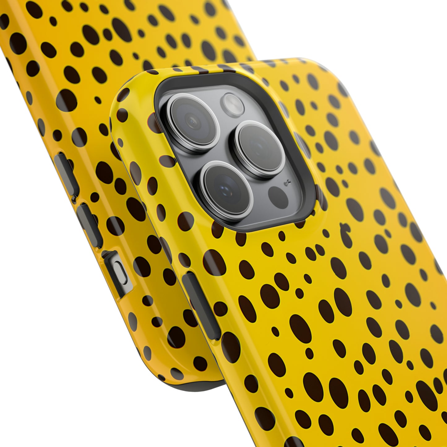 Dotted Delight - Yellow (iPhone MagSafe Case)Elevate your iPhone's style with a yellow surface with scattered dark dots and a MagSafe Case, offering robust protection, MagSafe compatibility, and a choice of matRimaGallery