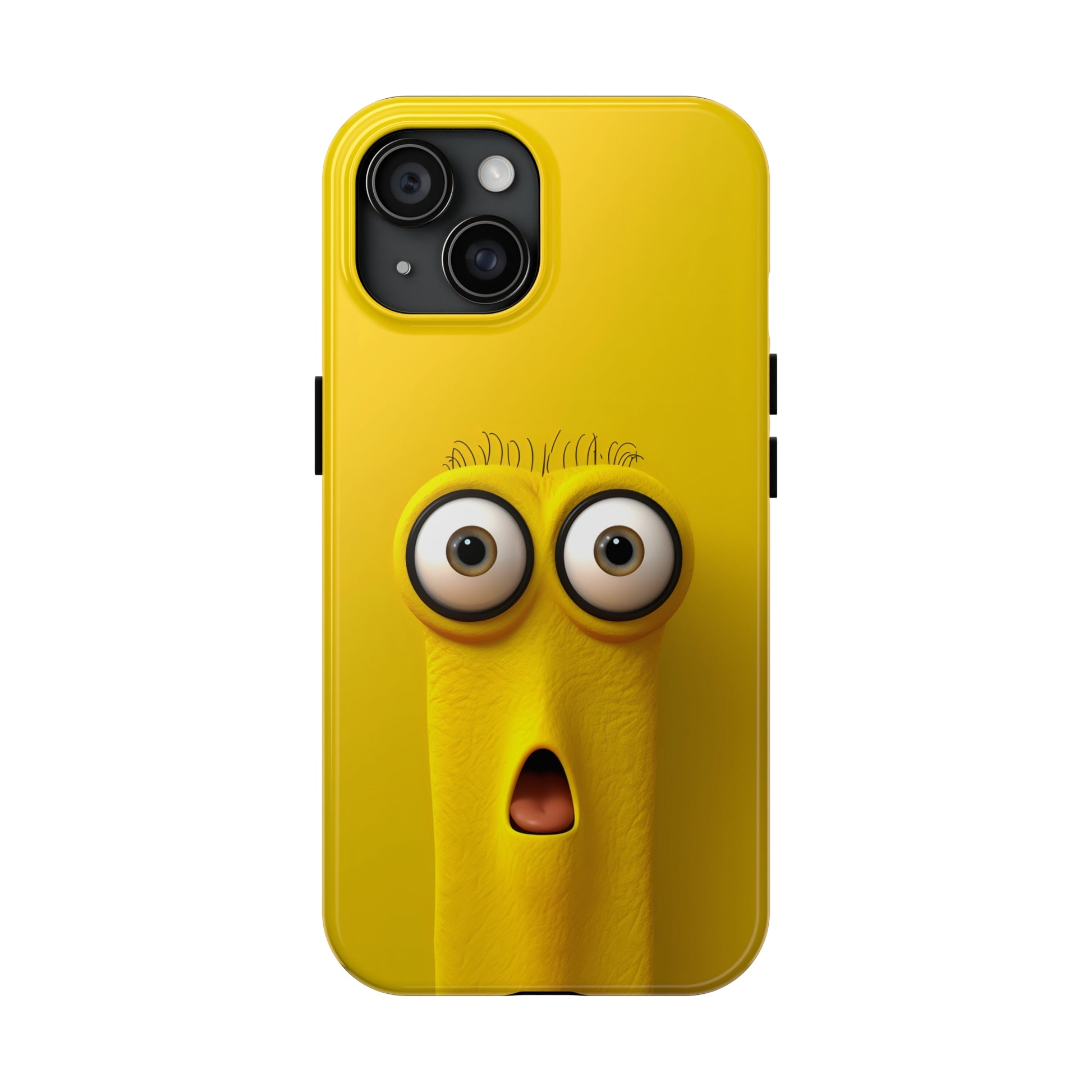 Sunny Daze Yellow Face (iPhone Case 11-15)Splash of Sunshine ☀️📱: Elevate the aesthetics of your device with our "Sunny Daze" phone case! Featuring an irresistibly cute yellow face with magnified eyes, set RimaGallery