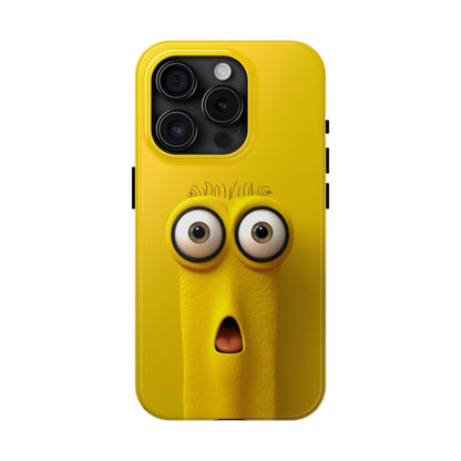 Sunny Daze Yellow Face (iPhone Case 11-15)Splash of Sunshine ☀️📱: Elevate the aesthetics of your device with our "Sunny Daze" phone case! Featuring an irresistibly cute yellow face with magnified eyes, set RimaGallery
