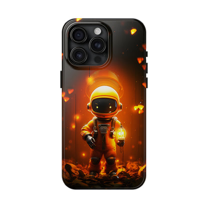 Yellow Astronaut Robot (iPhone Case 11-15)Discover the perfect balance of style and safety with RIMA's Tough Phone Case for iPhone 11, 12, 13, 14, 15 . Enjoy enhanced protection with a stylish glossy finish.RimaGallery