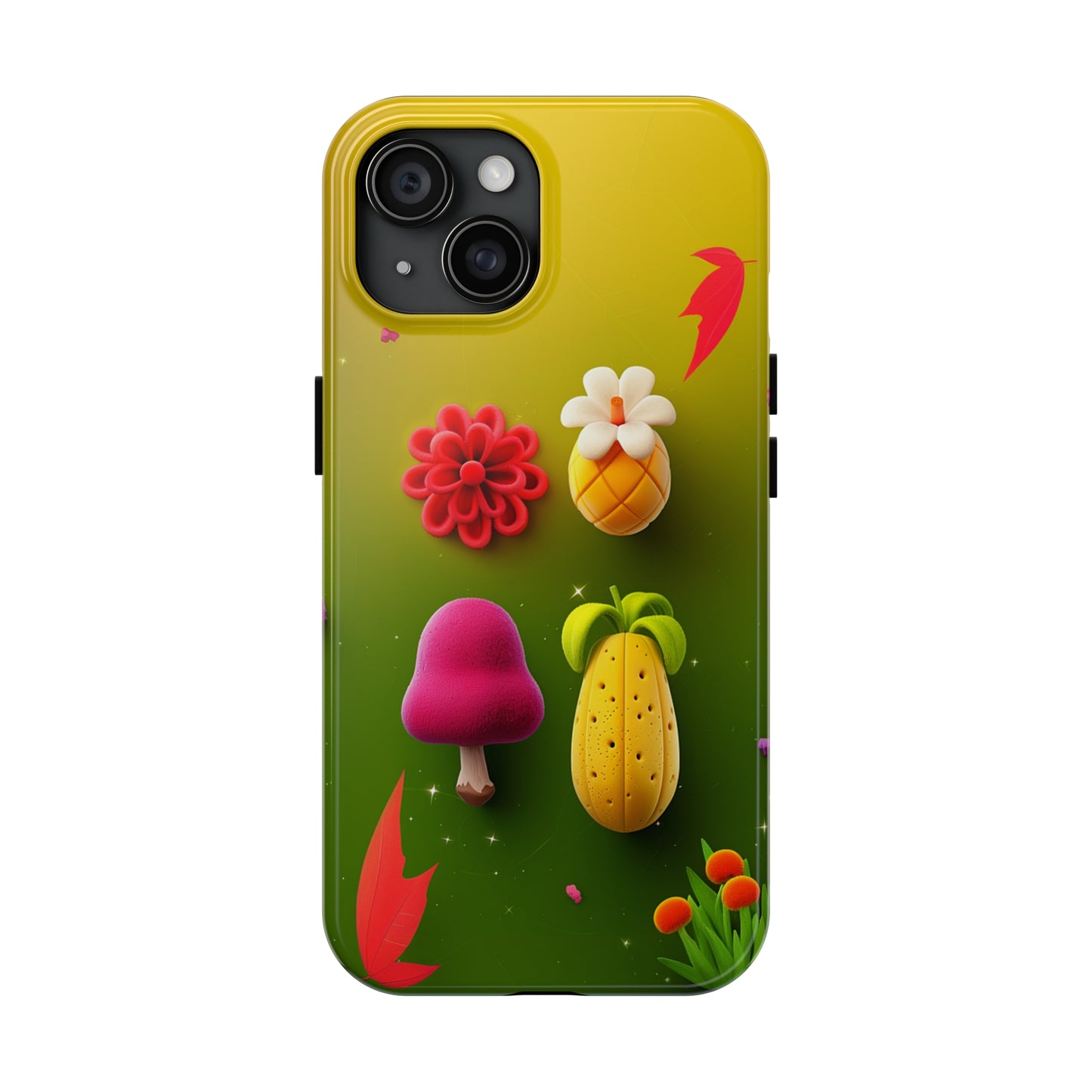 Whimsy Garden (iPhone Case 11-15)Secure your iPhone 11-15 with RIMA's durable case: Polycarbonate shell, rubber lining for shock absorption, and supports wireless chargingRimaGallery